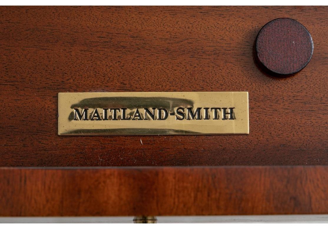 Very Fine Maitland-Smith Leather Top Games Table 1