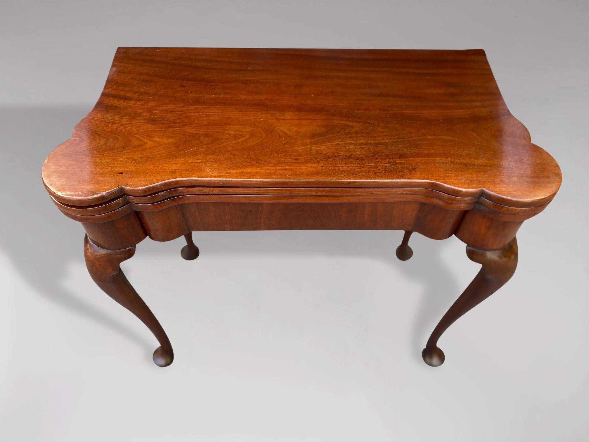 Very Fine Mid 18th Century George II Period Mahogany Triple Top Card Table 5