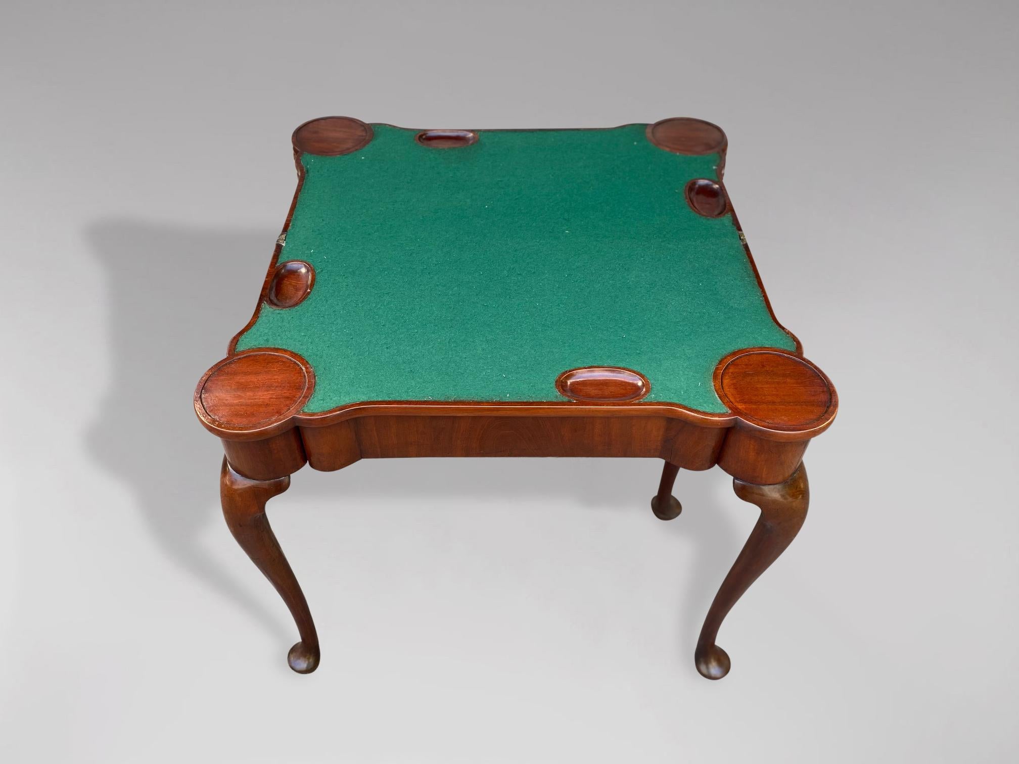 Very Fine Mid 18th Century George II Period Mahogany Triple Top Card Table 4