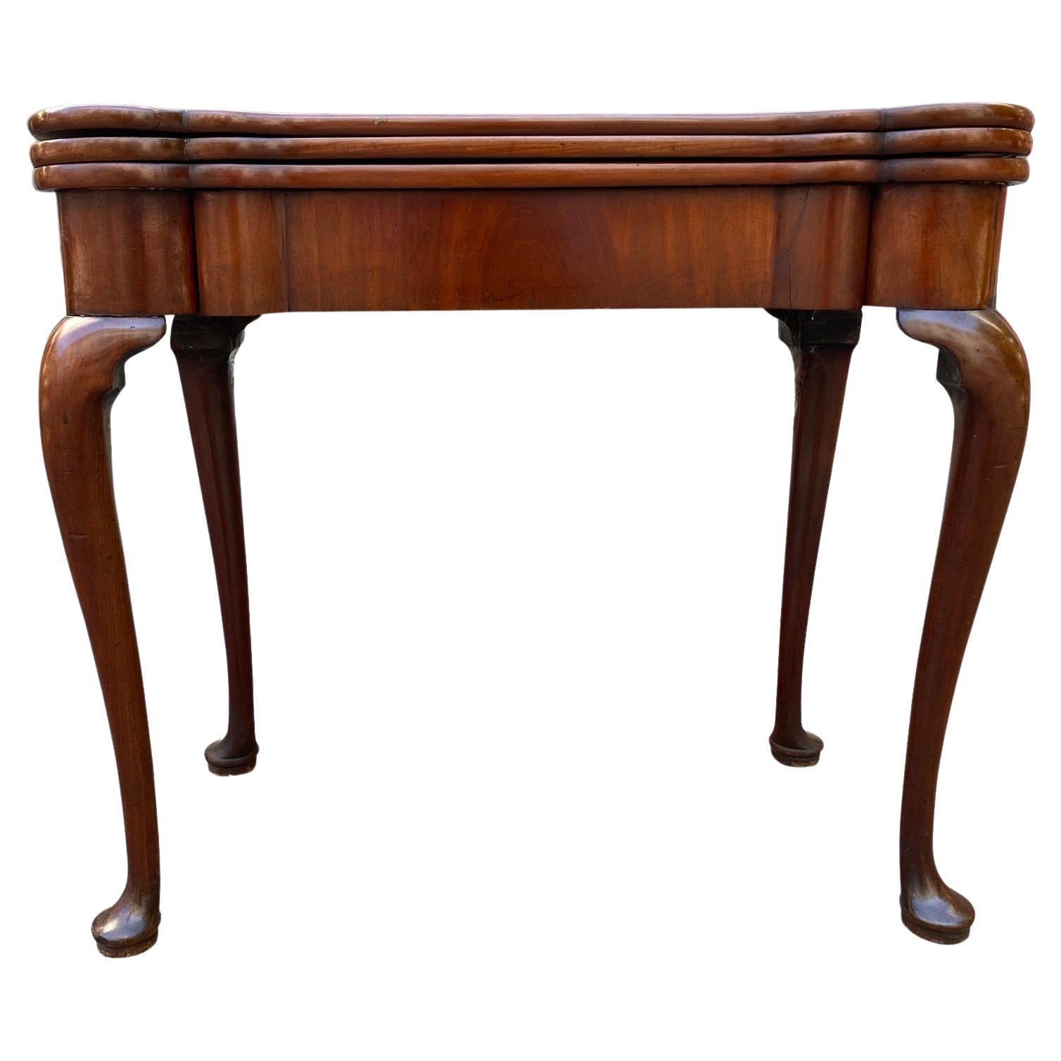 Very Fine Mid 18th Century George II Period Mahogany Triple Top Card Table