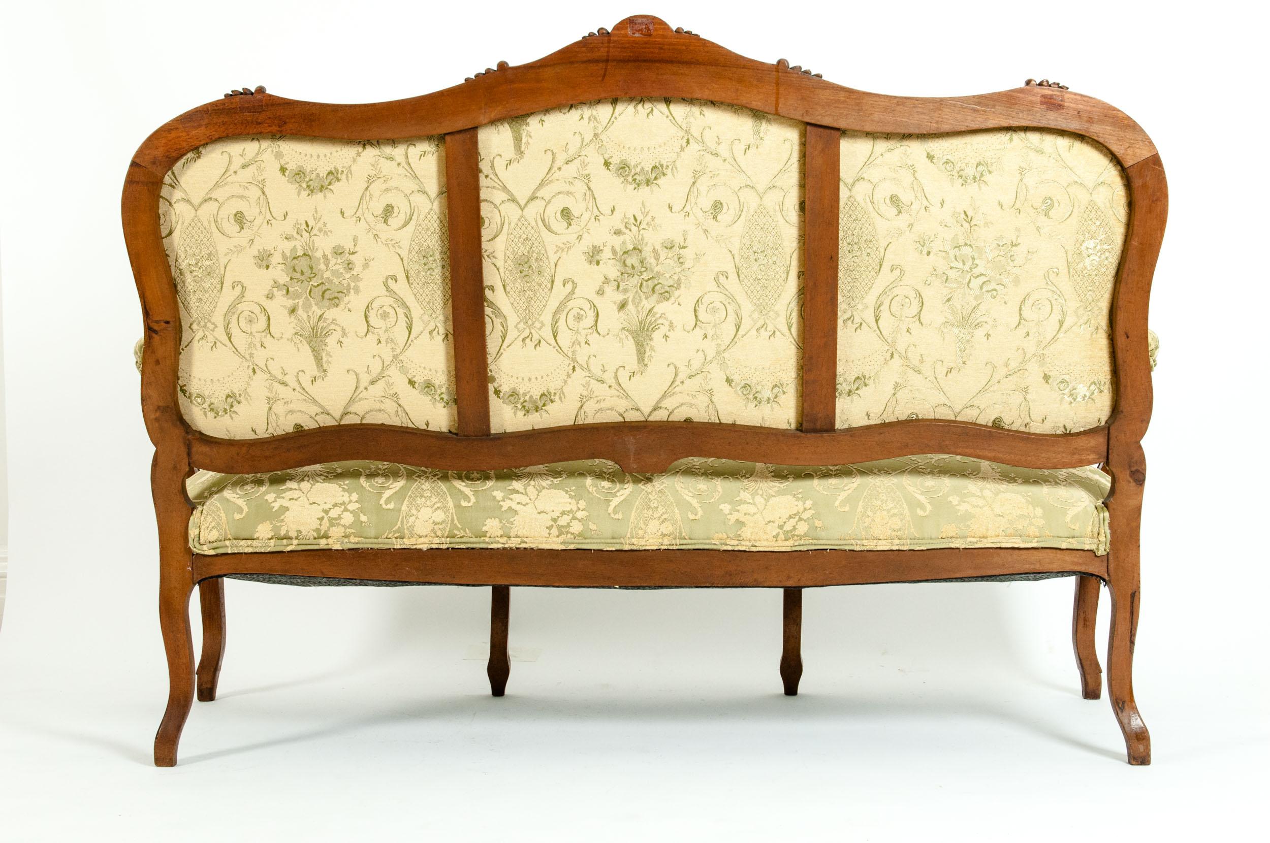 Fine Mid-19th Century Mahogany Wood Frame Salon Suite 1
