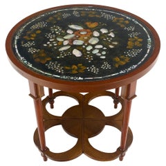 Very Fine Mother of Pearl Decorated 24" Round Side Lamp Table Stand