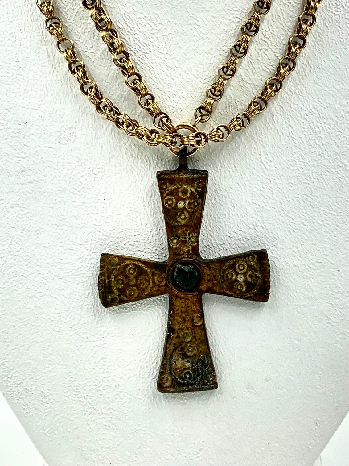 byzantine bronze cross