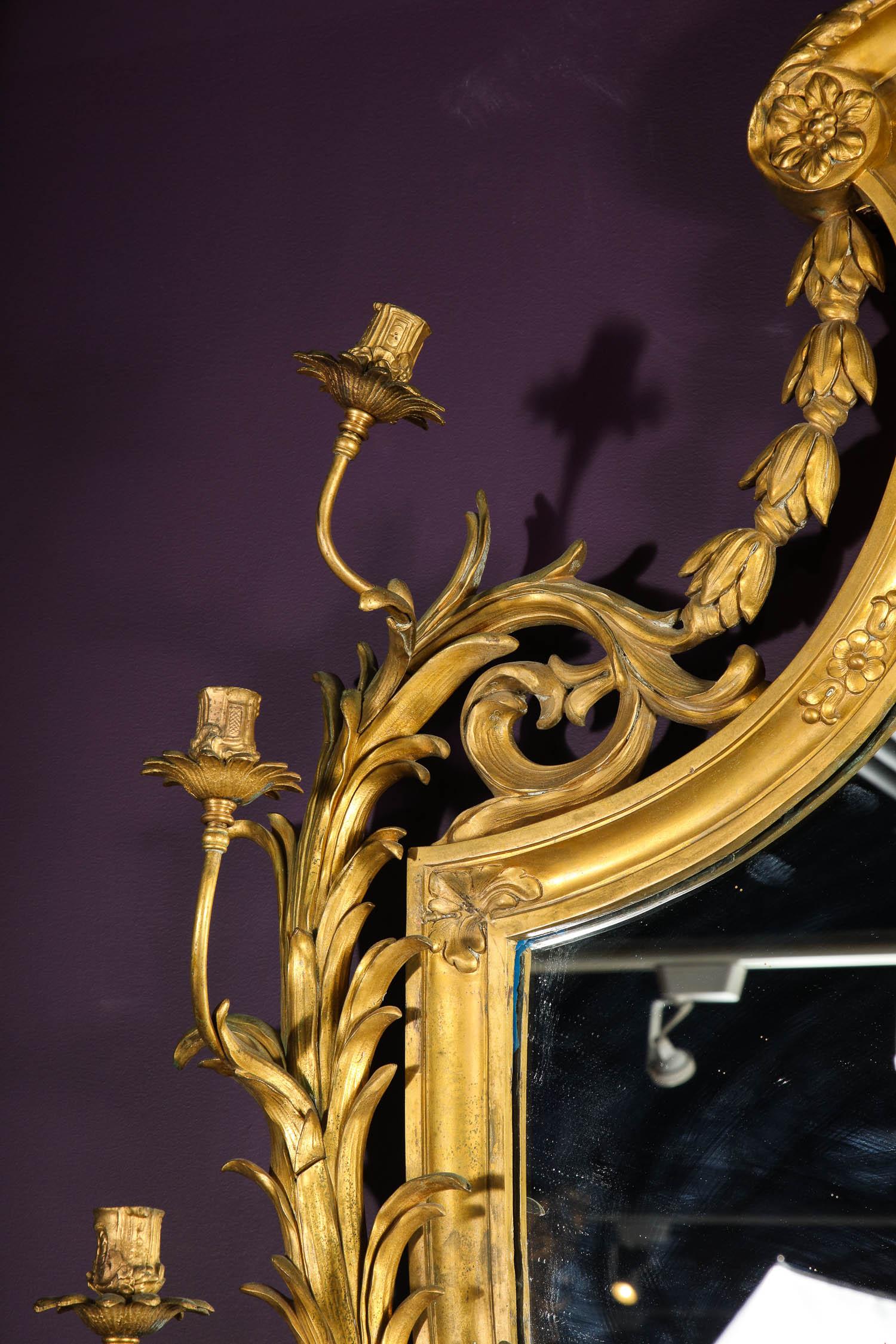 Very Fine Gilt-Bronze Ormolu Girandole Mirror by Edward F. Caldwell & Co. 4