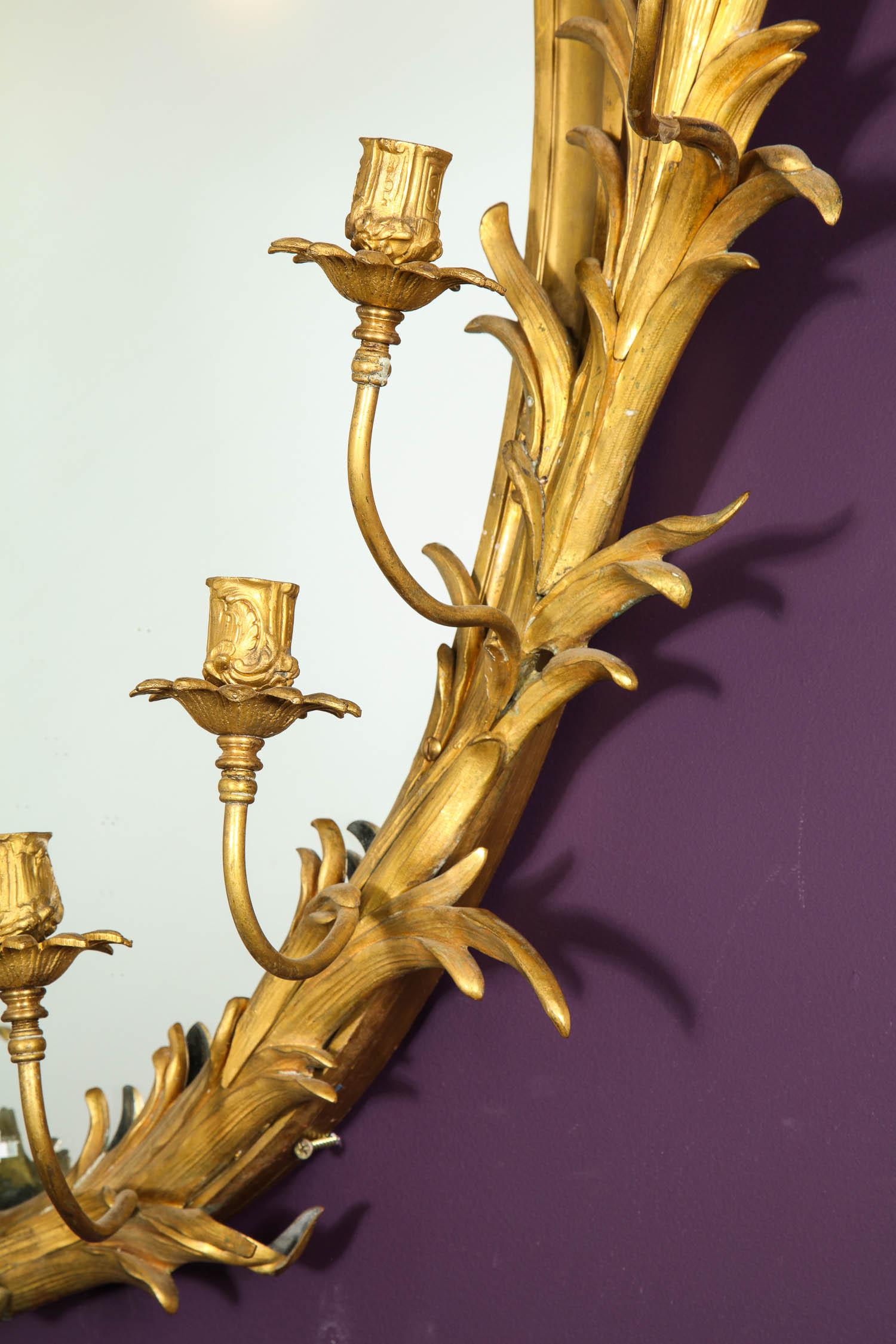 Very Fine Gilt-Bronze Ormolu Girandole Mirror by Edward F. Caldwell & Co. 7