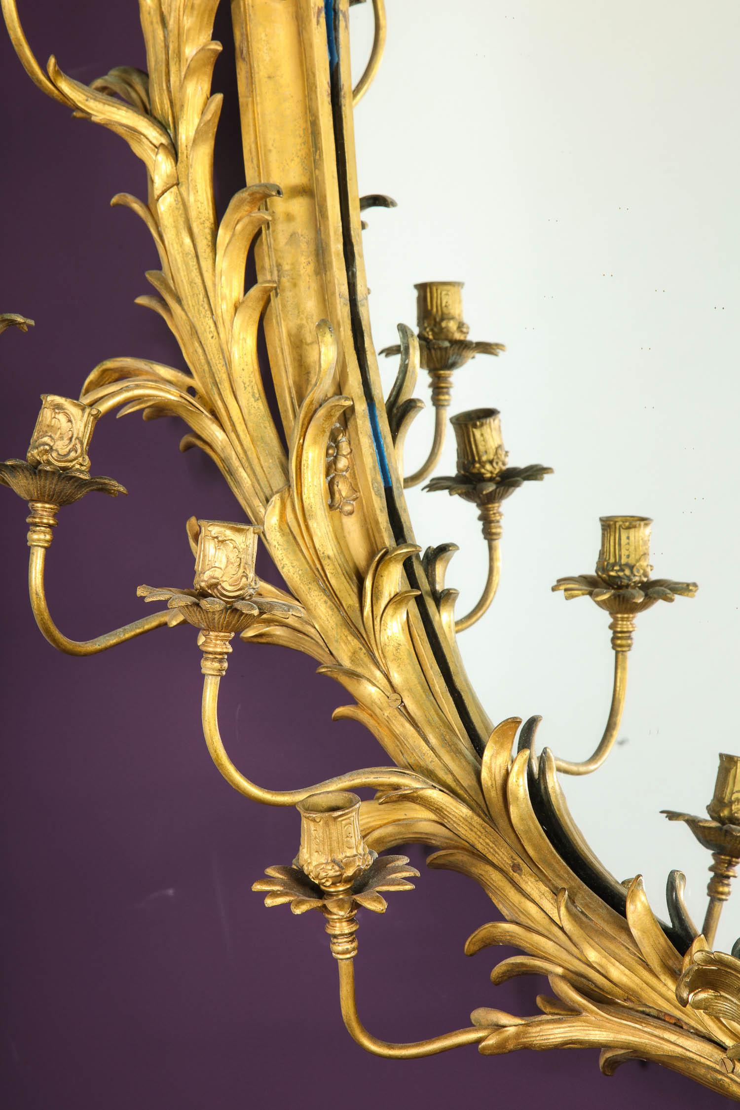 Very Fine Gilt-Bronze Ormolu Girandole Mirror by Edward F. Caldwell & Co. 8