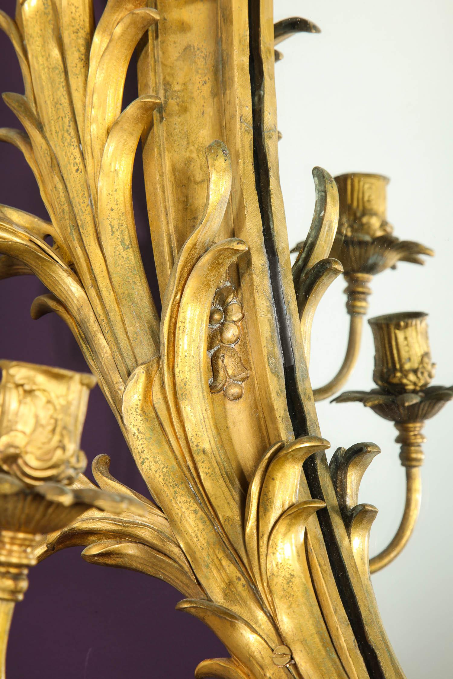 Very Fine Gilt-Bronze Ormolu Girandole Mirror by Edward F. Caldwell & Co. 11