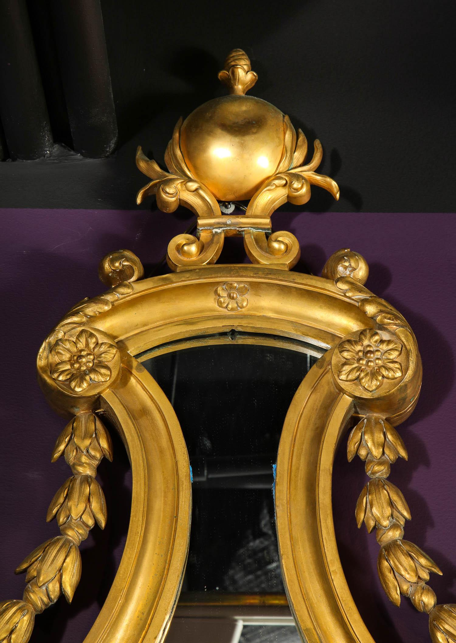 19th Century Very Fine Gilt-Bronze Ormolu Girandole Mirror by Edward F. Caldwell & Co.