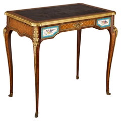 Very Fine Ormolu, Porcelain and Marquetry Writing Desk by Henry Dasson