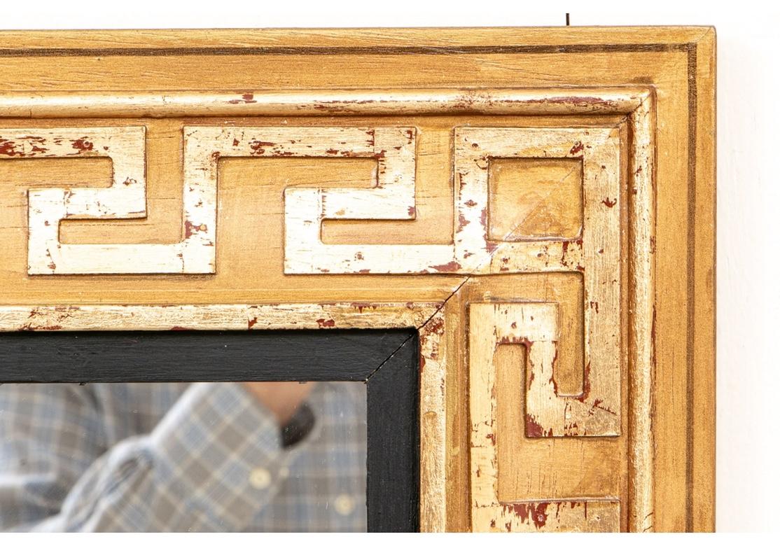 Very Fine Painted and Gilt Greek Key Mirror In Good Condition In Bridgeport, CT