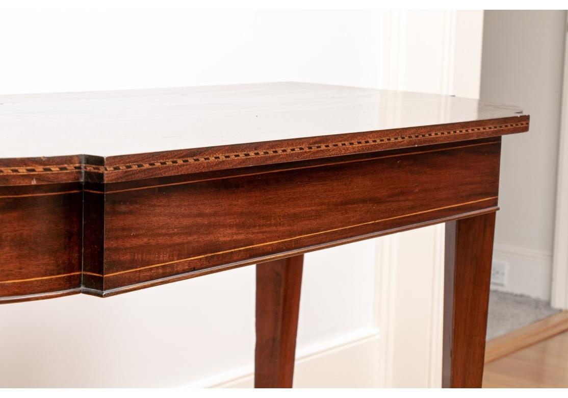 Mahogany Very Fine Pair of Demi Lune Console Tables