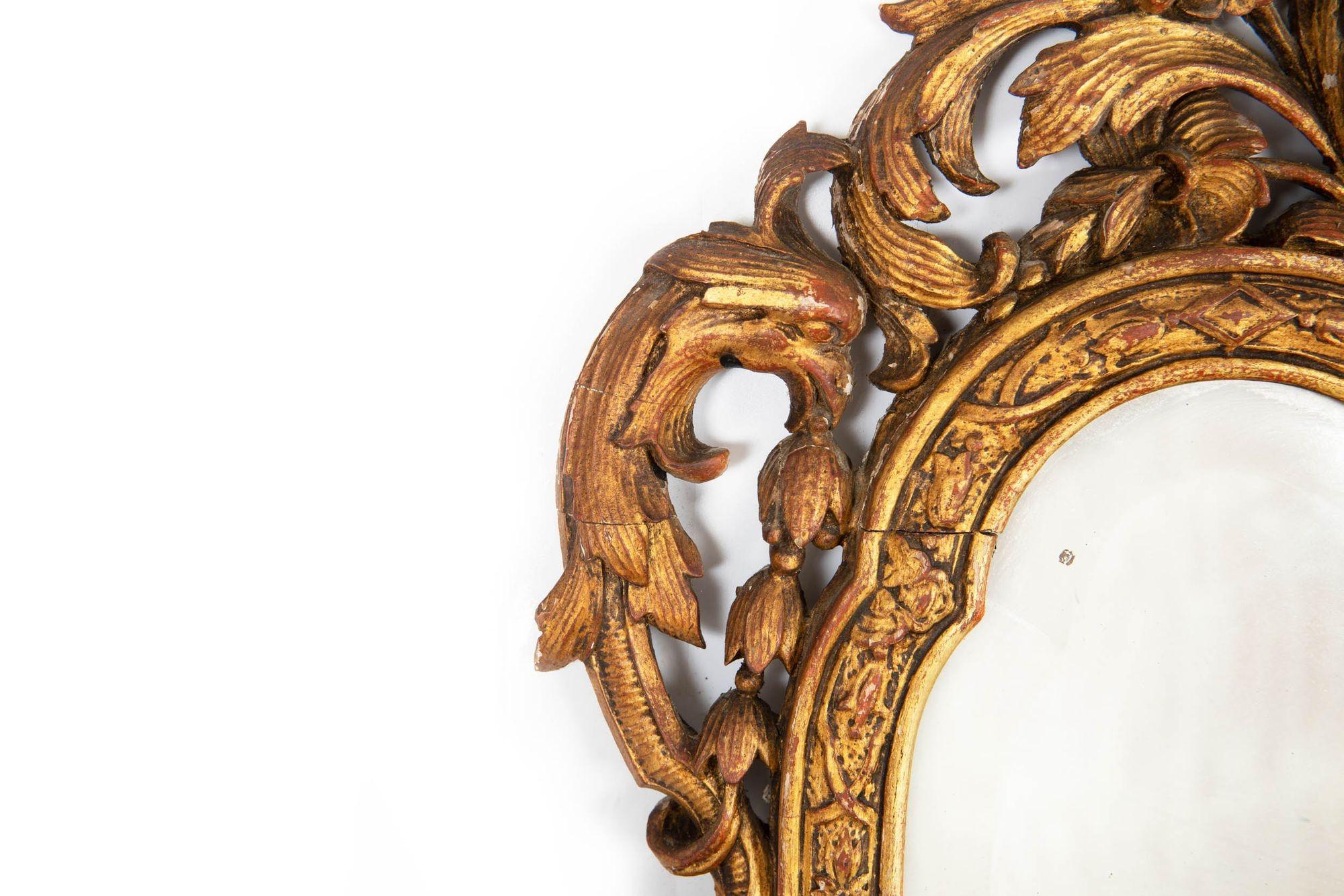 Very Fine Pair of English Giltwood Antique Wall Mirrors, 19th Century 11
