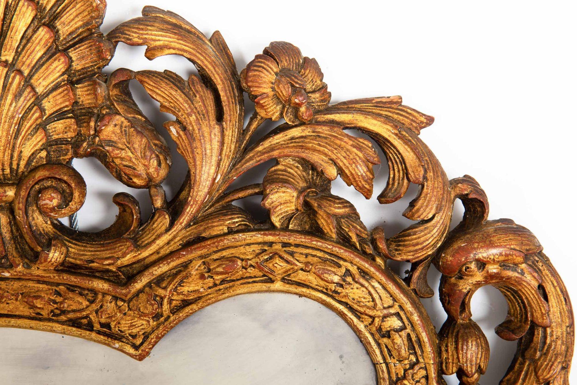 Very Fine Pair of English Giltwood Antique Wall Mirrors, 19th Century 4