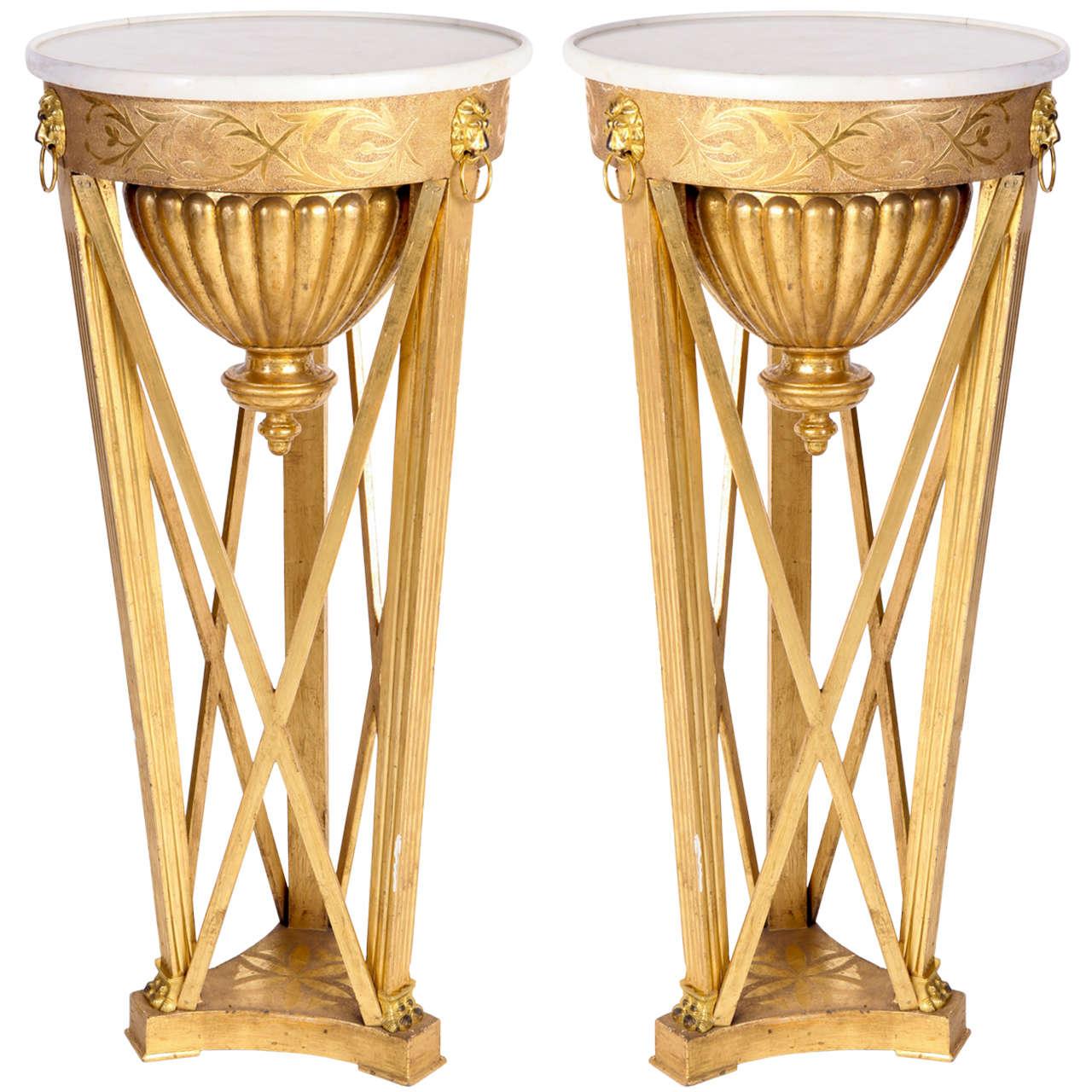 Very Fine Pair of Italian Neoclassical Guéridons or Side Tables Tuscany, 1830 For Sale 3