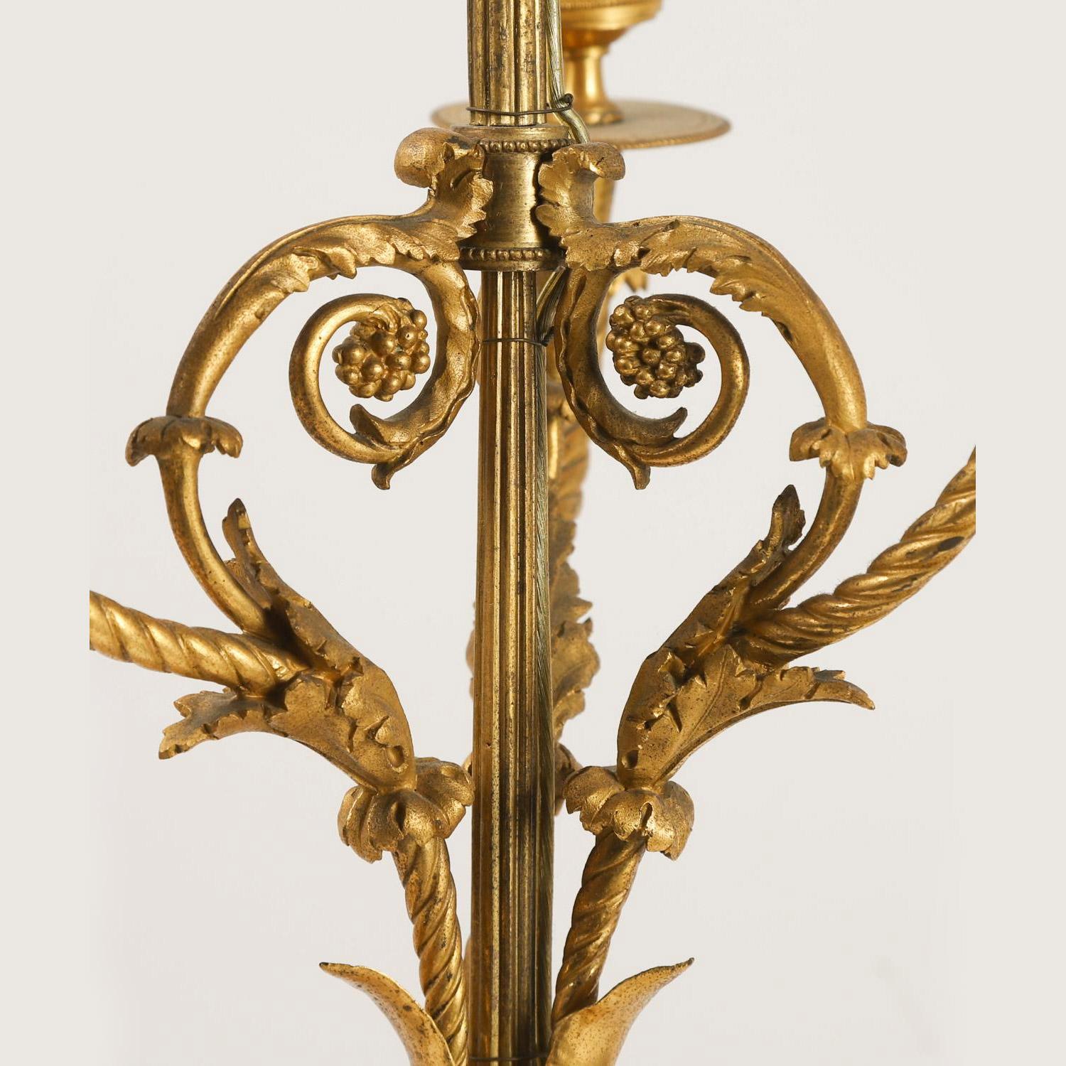 Very Fine Pair of Louis XVI Gilt Bronze and Marble Four-Light Candelabras In Good Condition For Sale In New York, NY