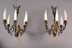 Pair of Neo-Greek Wall-Lights Attributed to F. Barbedienne, France, Circa 1880