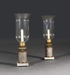 Very Fine Pair of Regency Period Gilt Ormolu and Marble Candlesticks