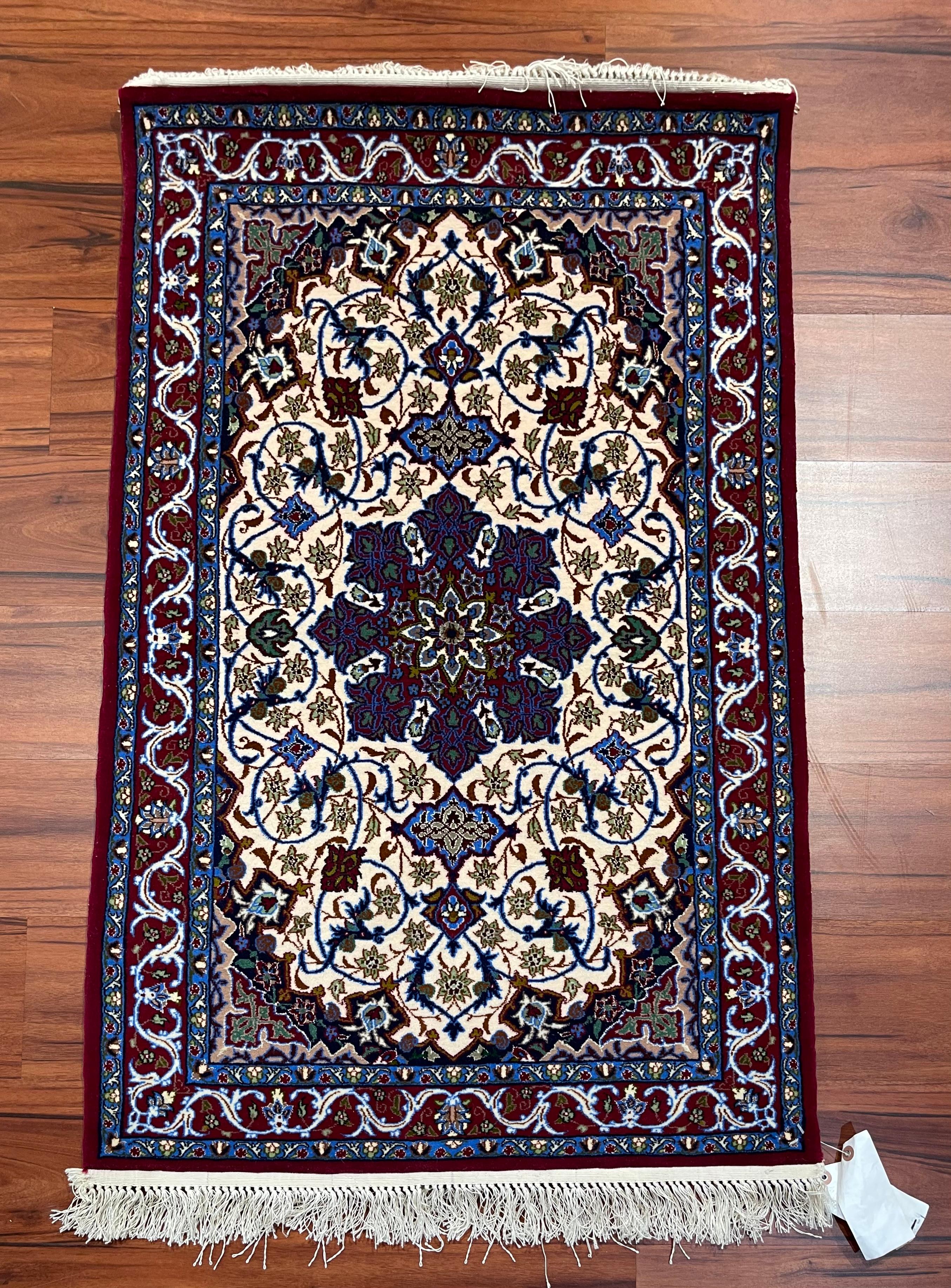 Wool Very Fine Persian Isfahan Rug/Carpet For Sale