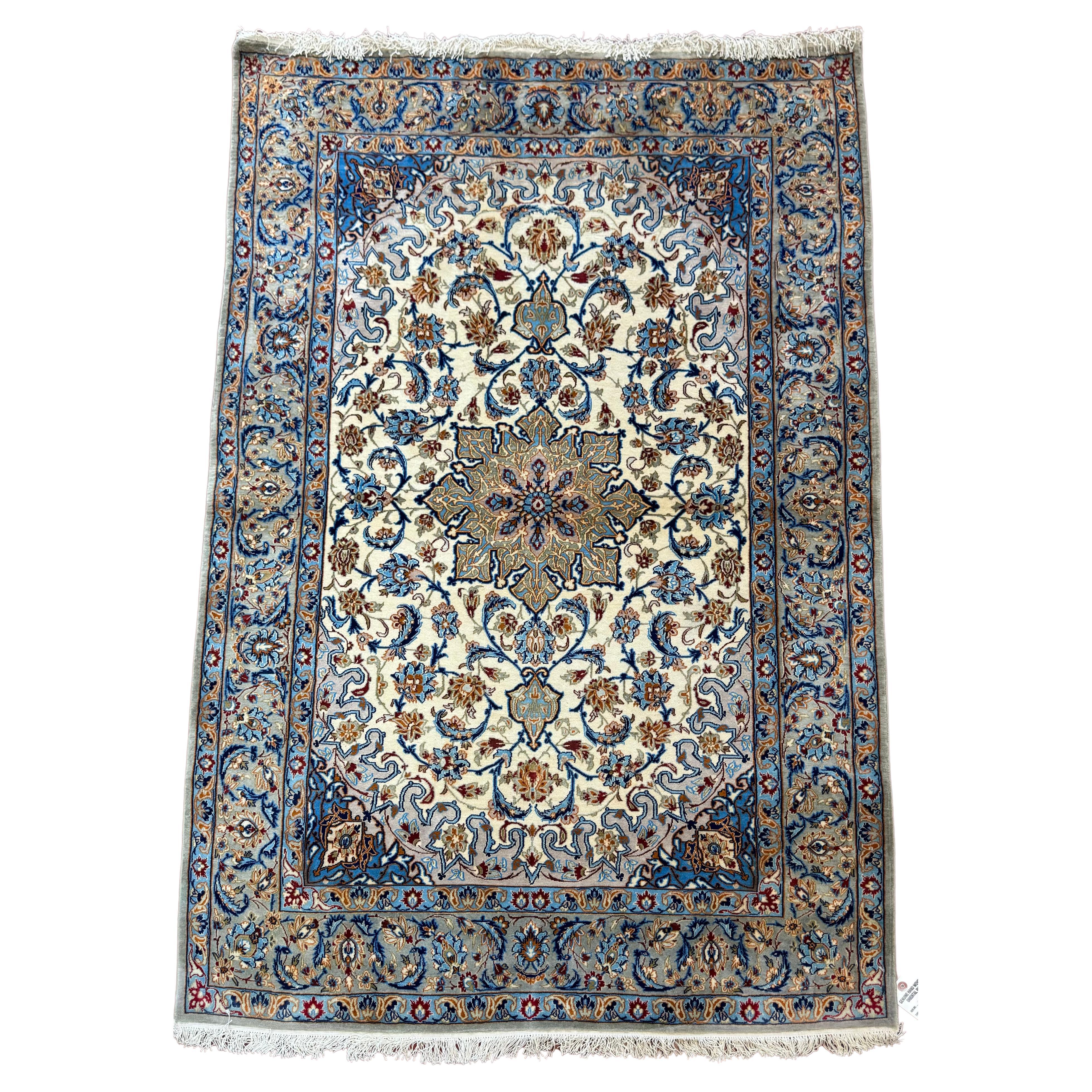 Very Fine Persian Isfahan Rug  For Sale