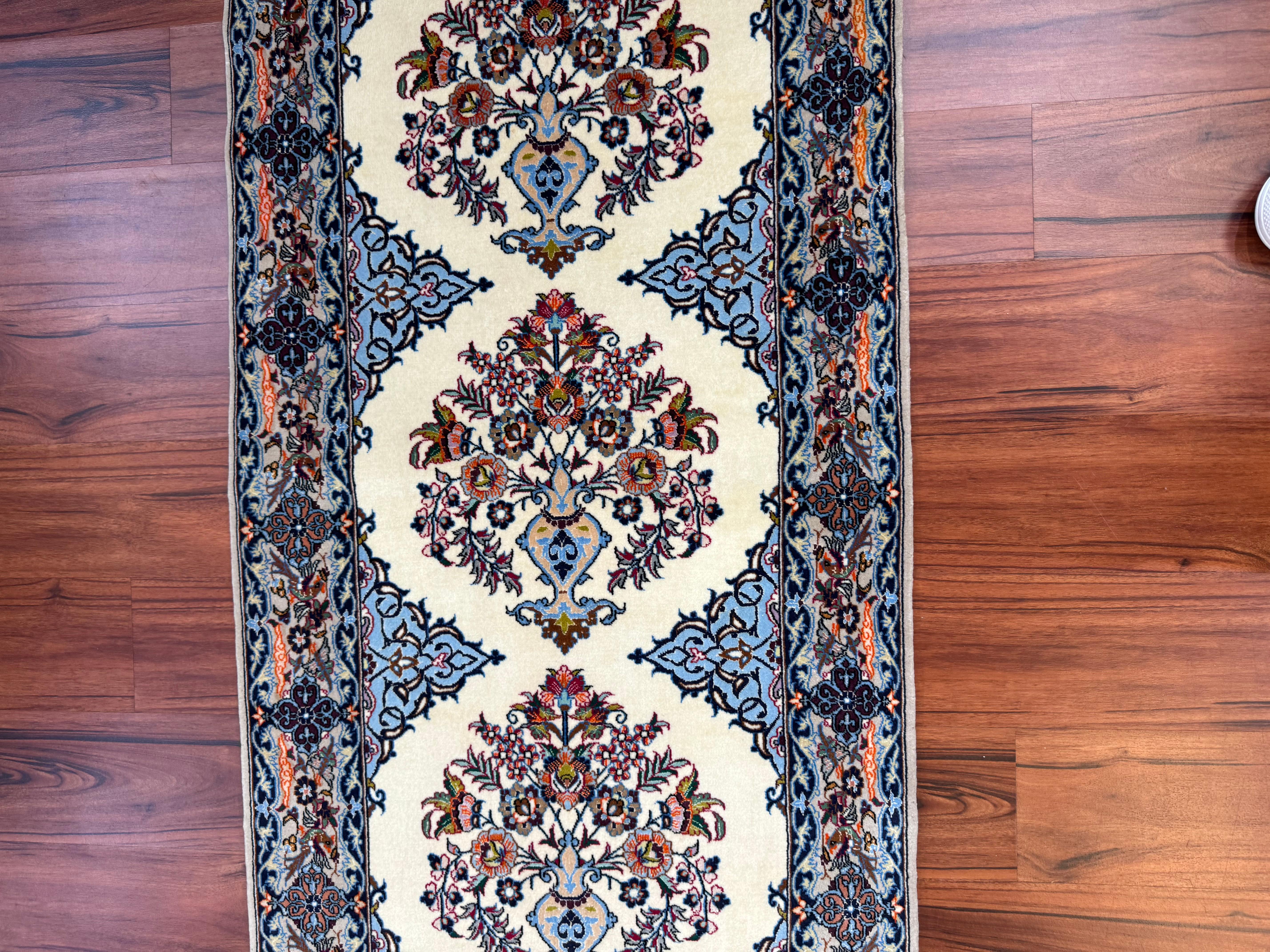 Very Fine Persian Isfahan Runner Rug For Sale 1