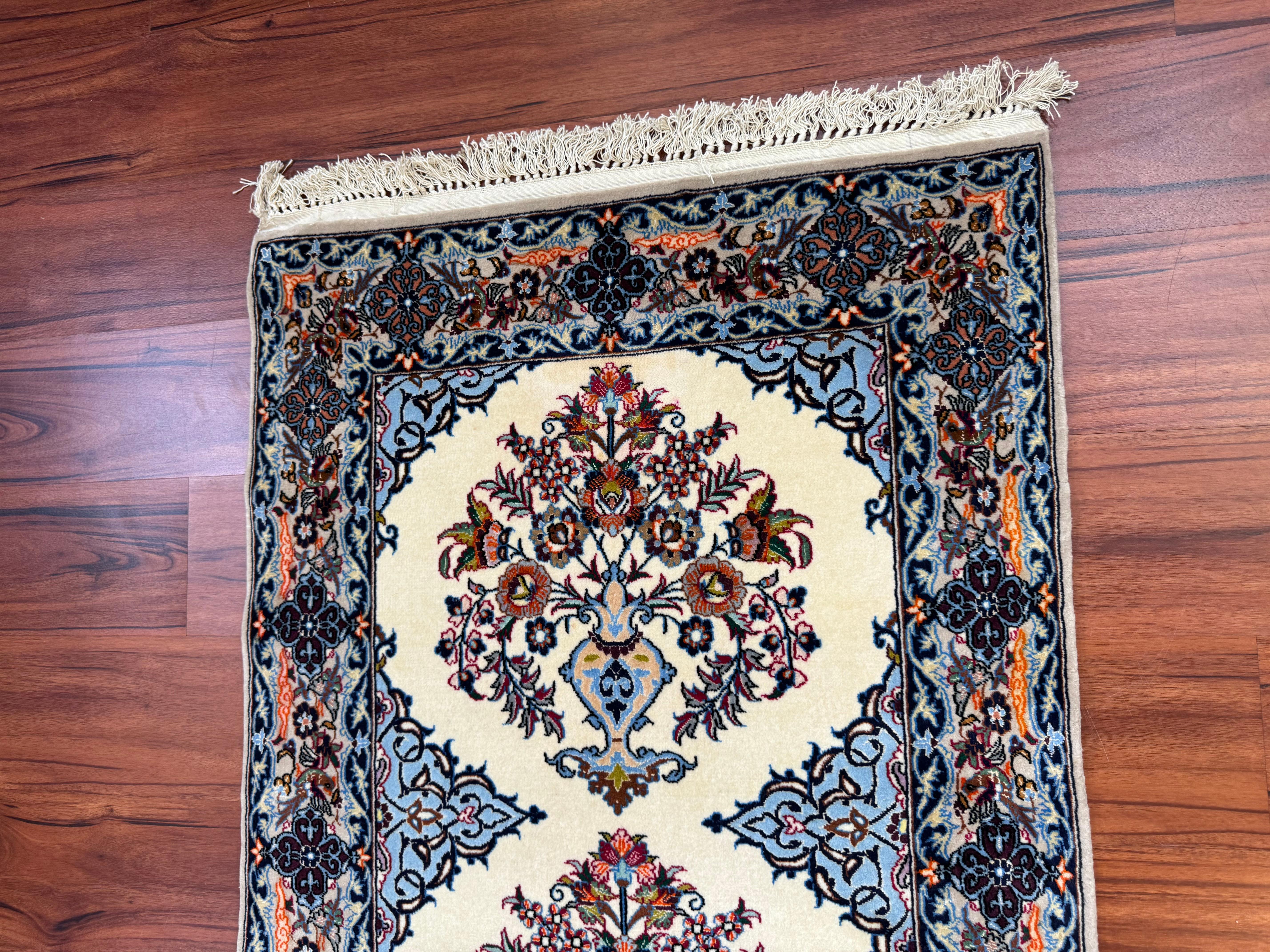 Very Fine Persian Isfahan Runner Rug For Sale 2