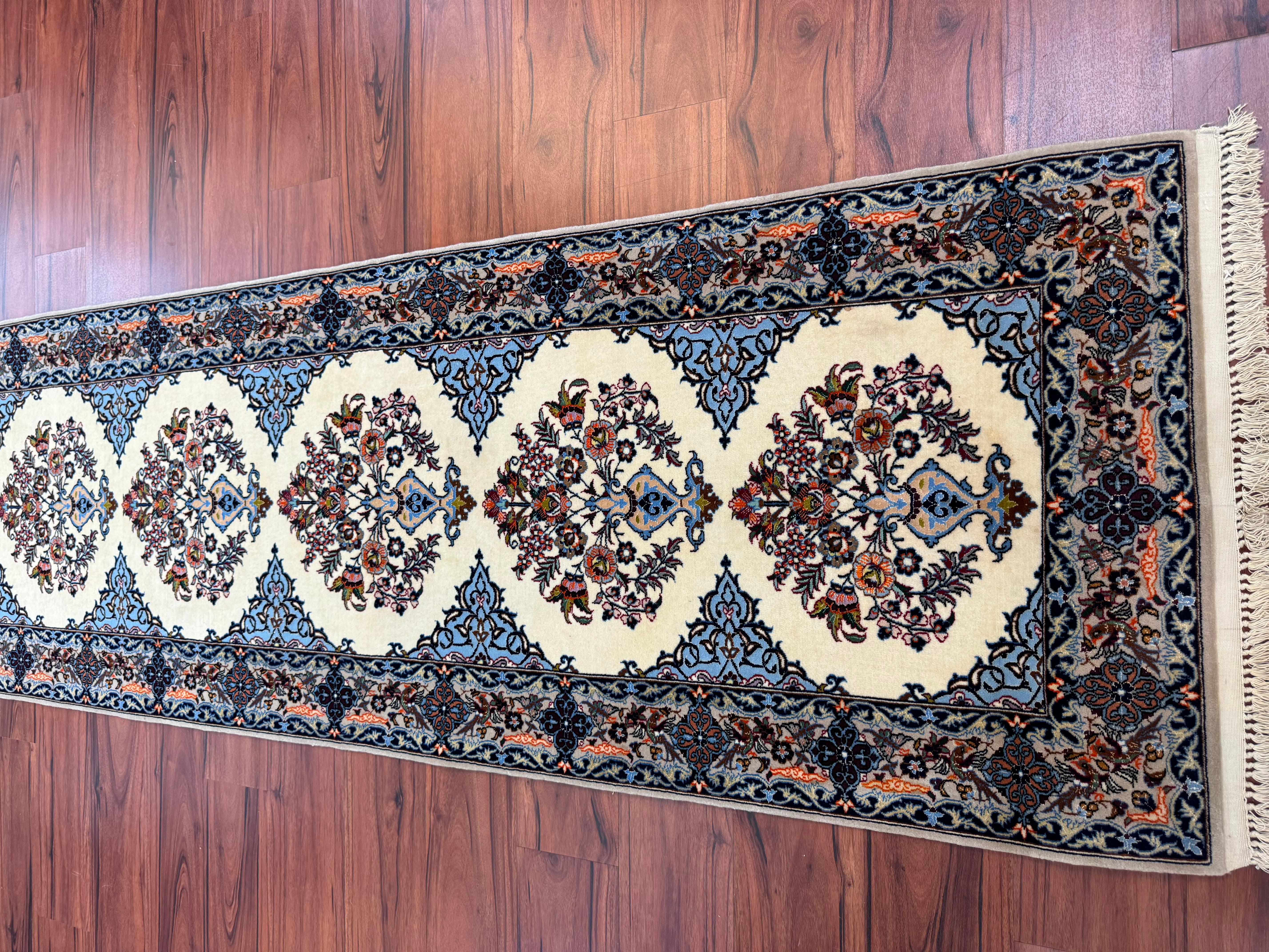 Tabriz Very Fine Persian Isfahan Runner Rug For Sale