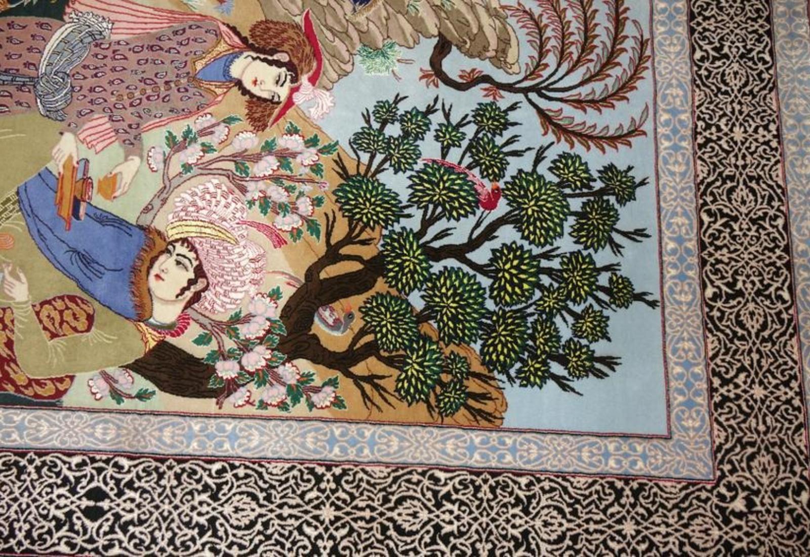 isfahan teppich seide