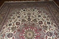 Very fine Persian Isfahan Silk & Wool Rug - 10' x 13'