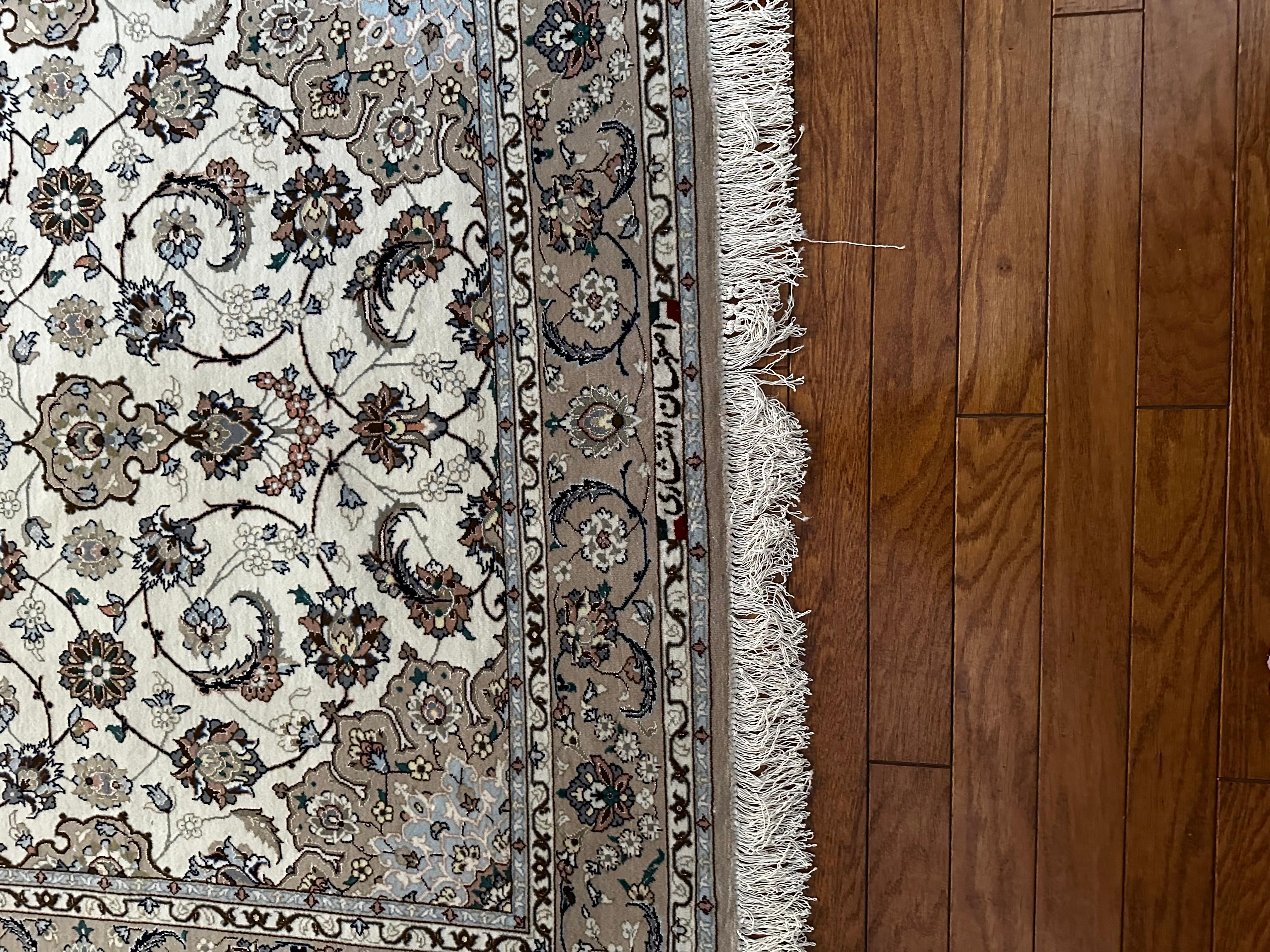 Lana Tappeto persiano Isfahan in seta e lana - 5' x 8' in vendita