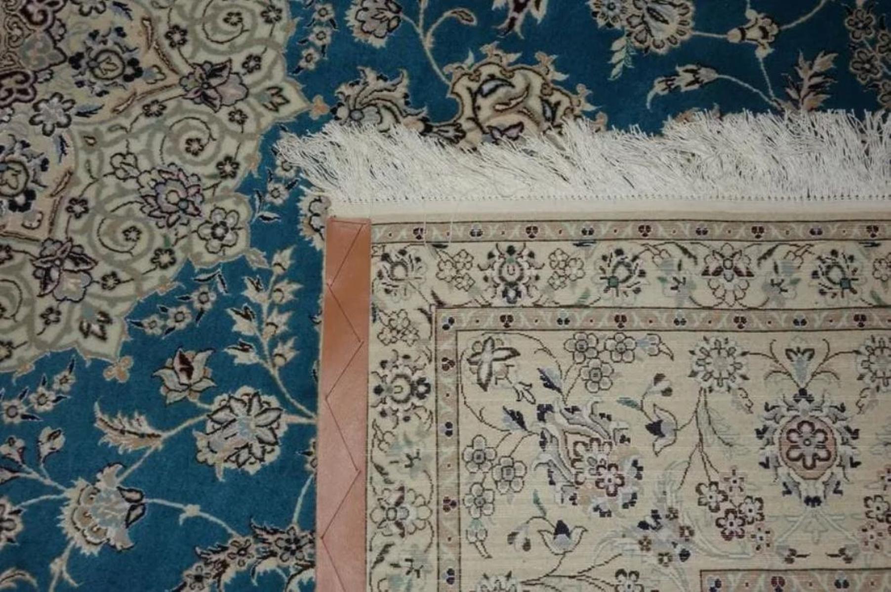 Feiner persischer Naeen-Teppich aus Seide und Wolle aus Persien - 10.5' x 7.2' im Zustand „Hervorragend“ im Angebot in Newmanstown, PA