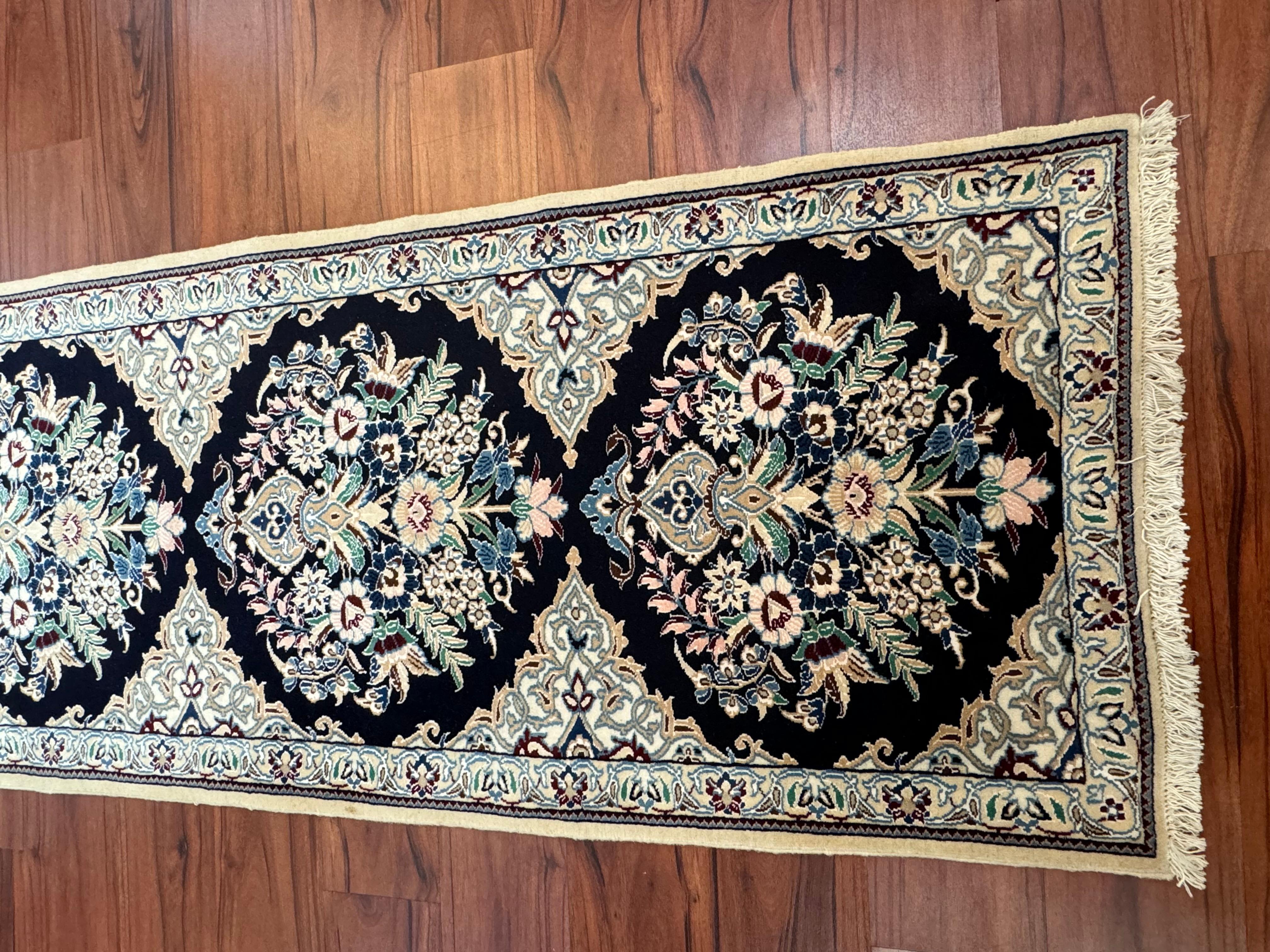 Very Fine Persian Nain Runner  In Excellent Condition For Sale In Gainesville, VA