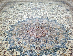 Very Fine Persian Nain Wool & Silk 13x20.5