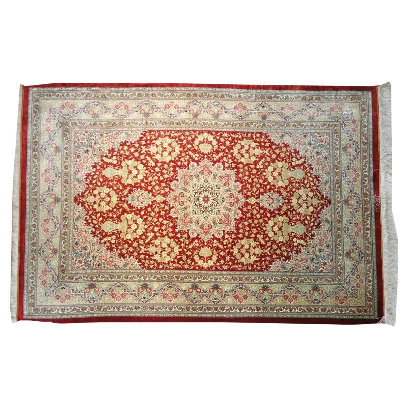 Very fine Persian Silk Qum - 6.8' 4.5'