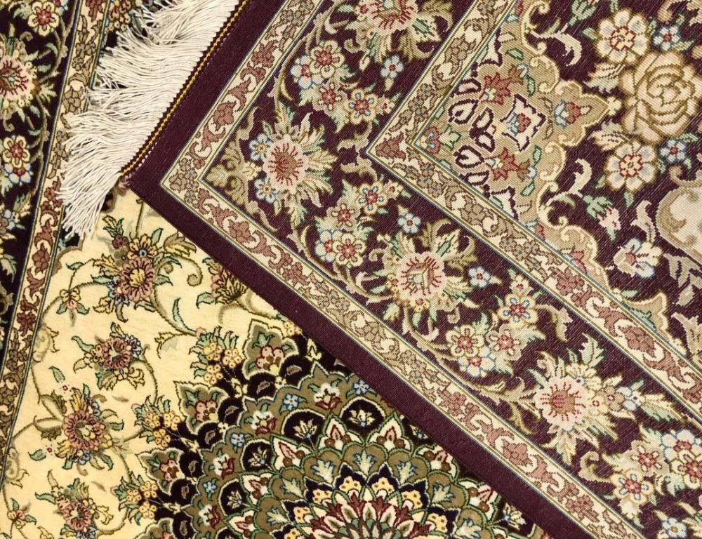 Late 20th Century Very Fine Persian Silk Qum For Sale