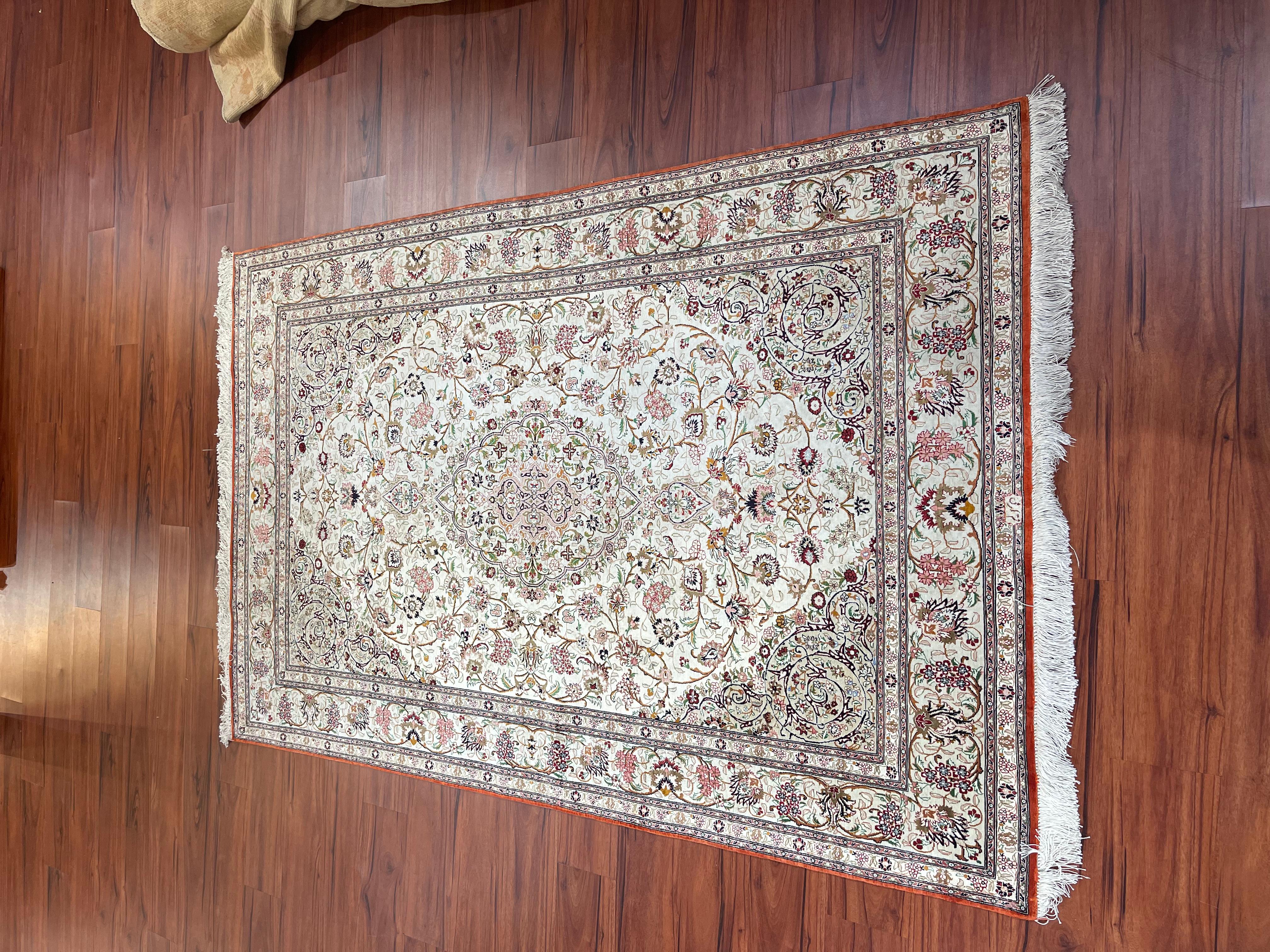 Very Fine Persian Silk Qum Rug/Carpet For Sale 4