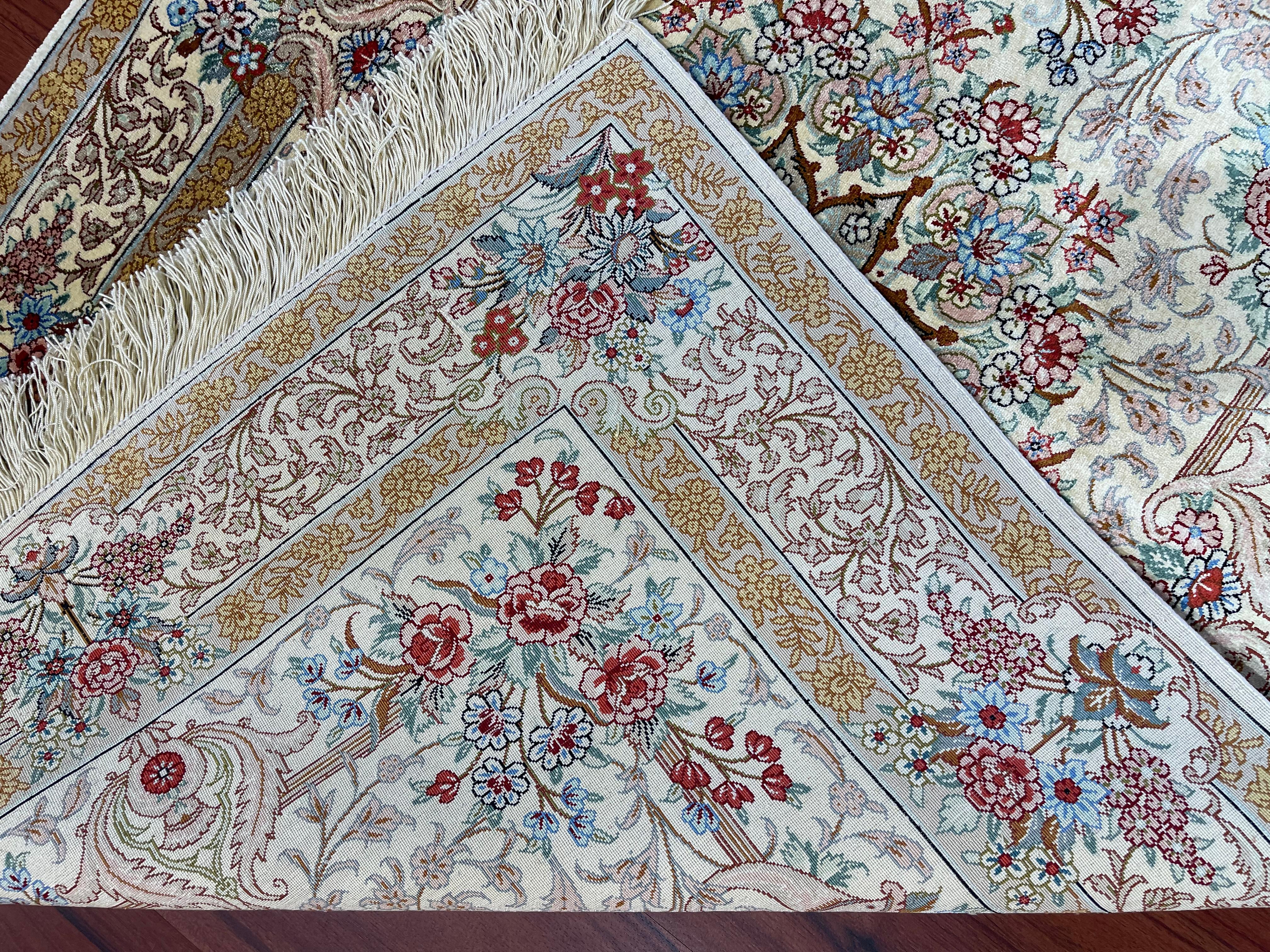 20th Century Very Fine Persian Silk Qum Rug/Carpet For Sale