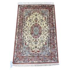 Vintage Very Fine Persian Silk Qum Rug/Carpet