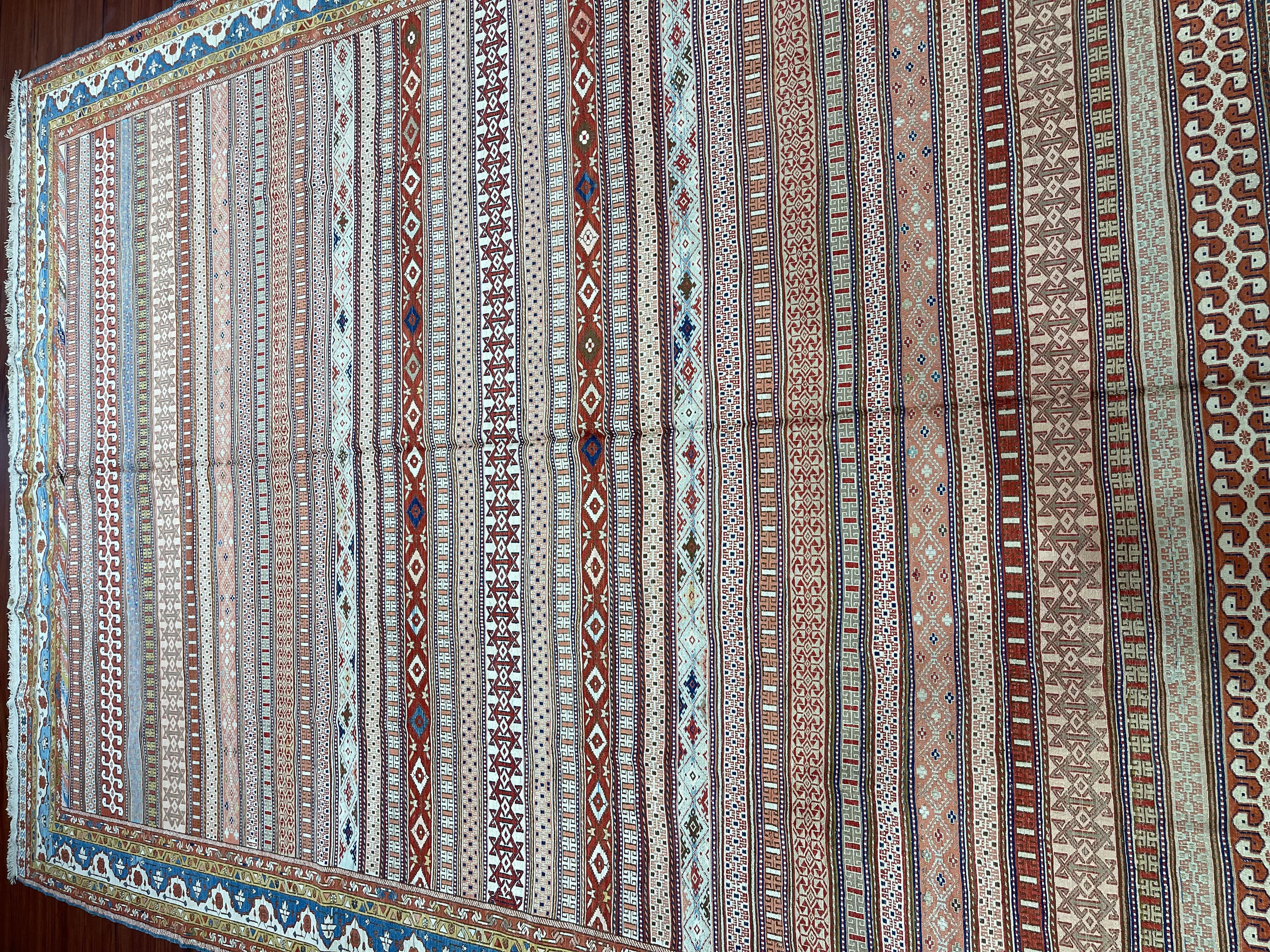Very Fine Persian Silk Soumak Rug/Carpet  For Sale 5