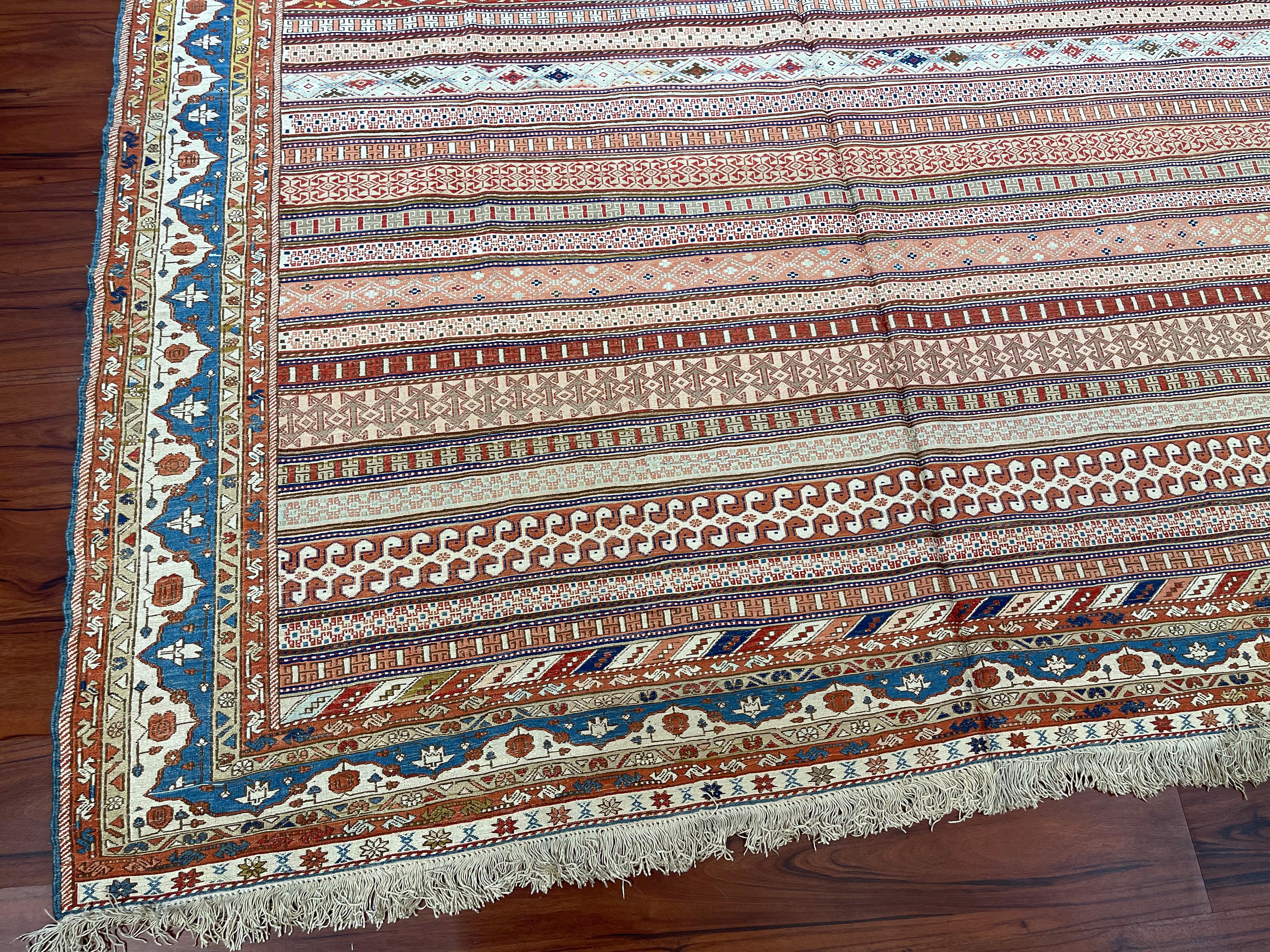 Very Fine Persian Silk Soumak Rug/Carpet  In Excellent Condition For Sale In Gainesville, VA