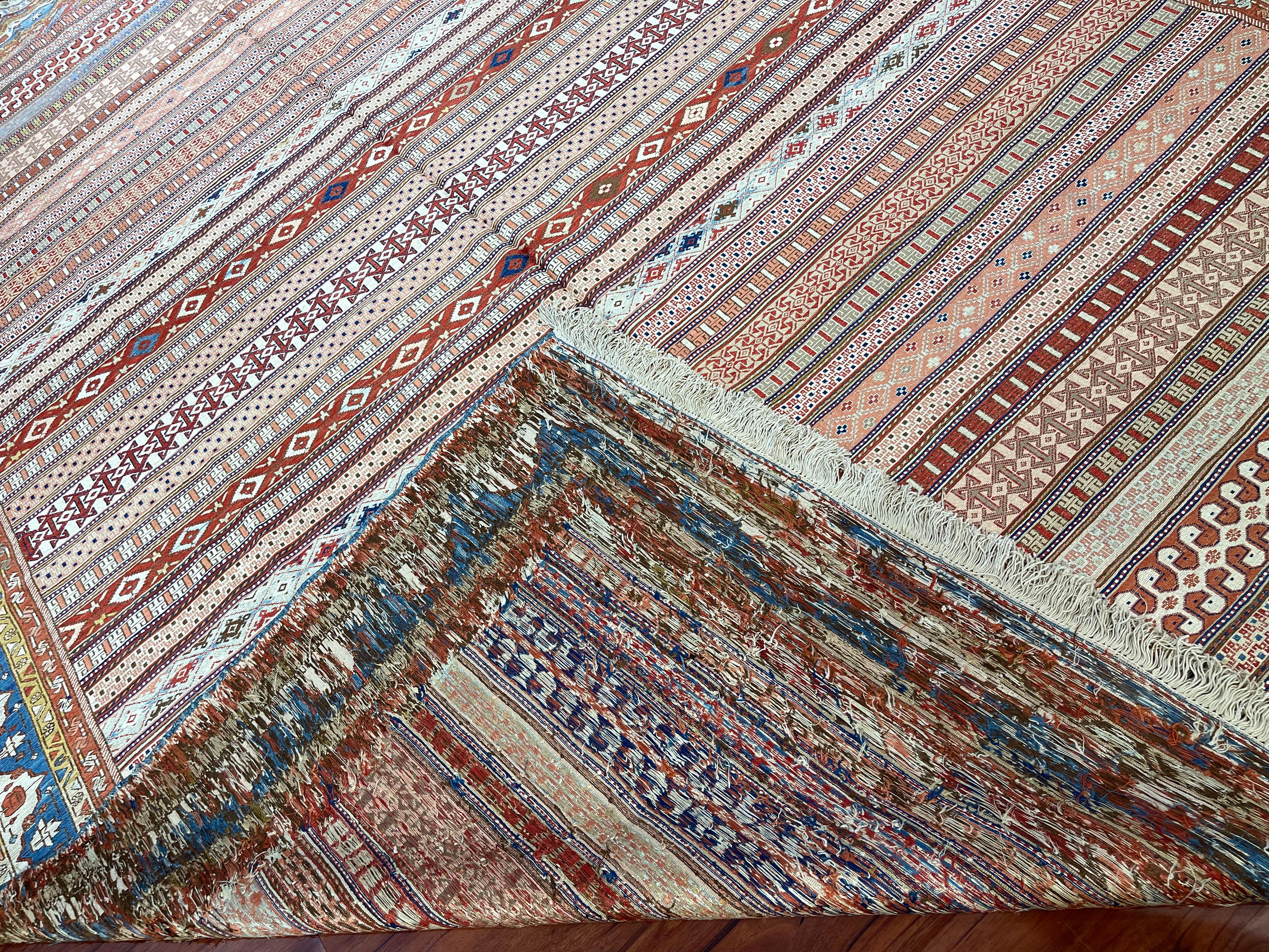 Very Fine Persian Silk Soumak Rug/Carpet  For Sale 2