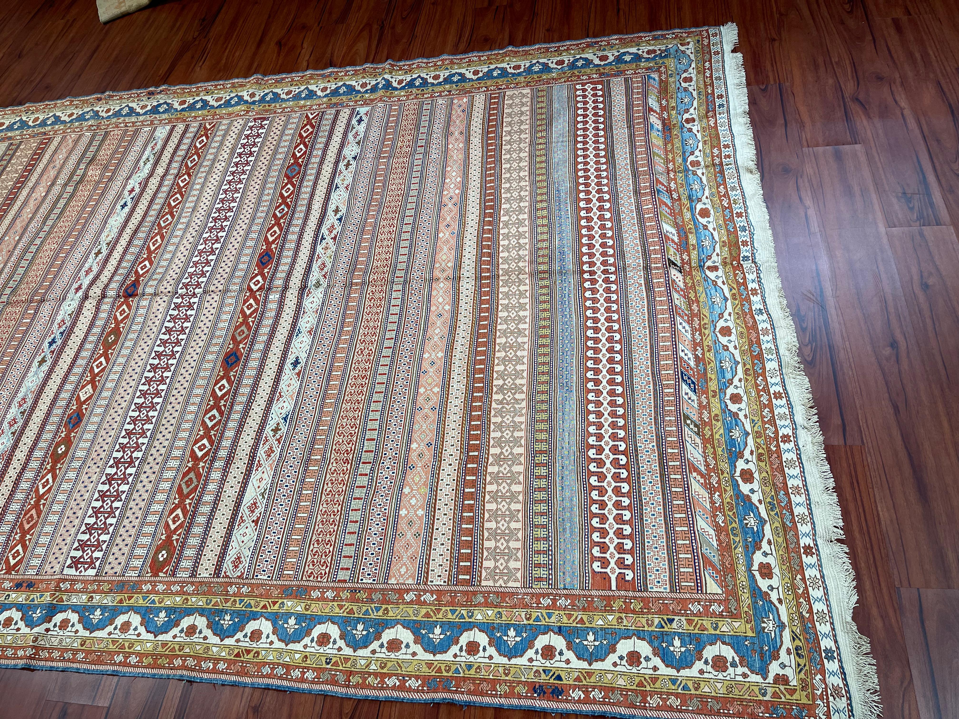 Very Fine Persian Silk Soumak Rug/Carpet  For Sale 3