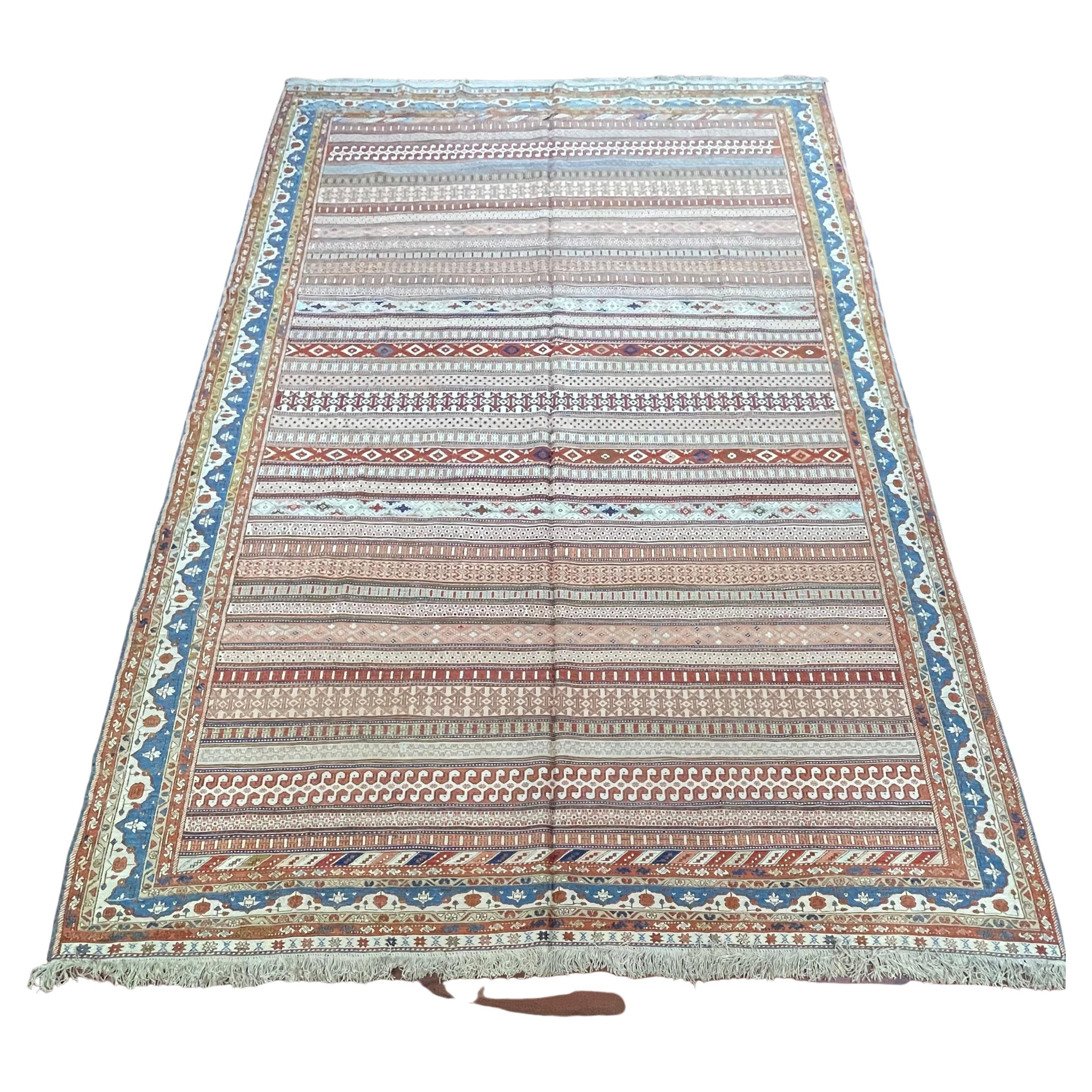 Very Fine Persian Silk Soumak Rug/Carpet  For Sale