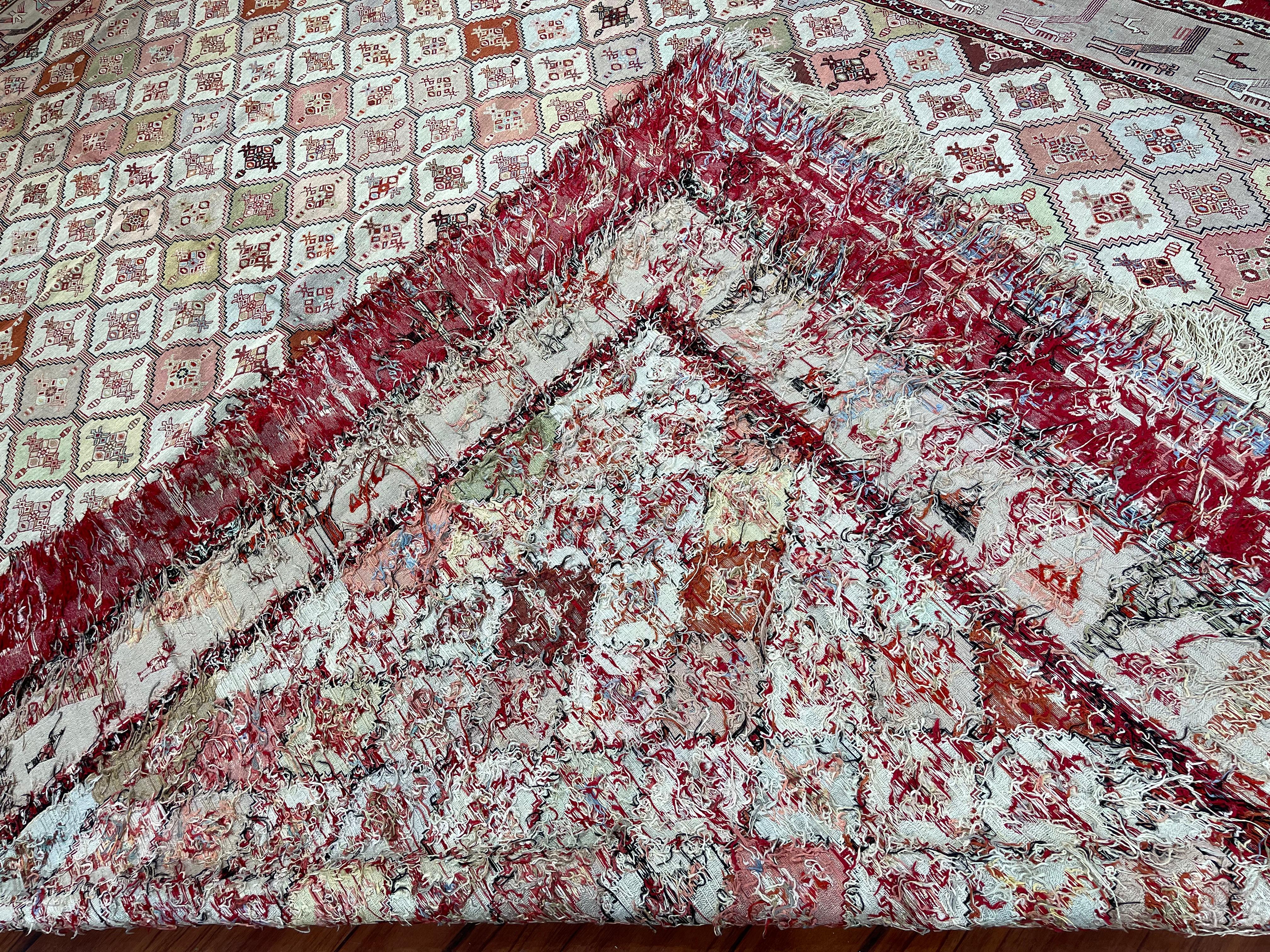 Hand-Knotted Very Fine Persian Soumak Rug/Carpet For Sale