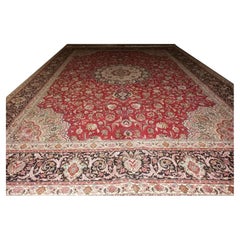 Très beau tapis persan Tabriz en soie et laine - 10' x 13,3'