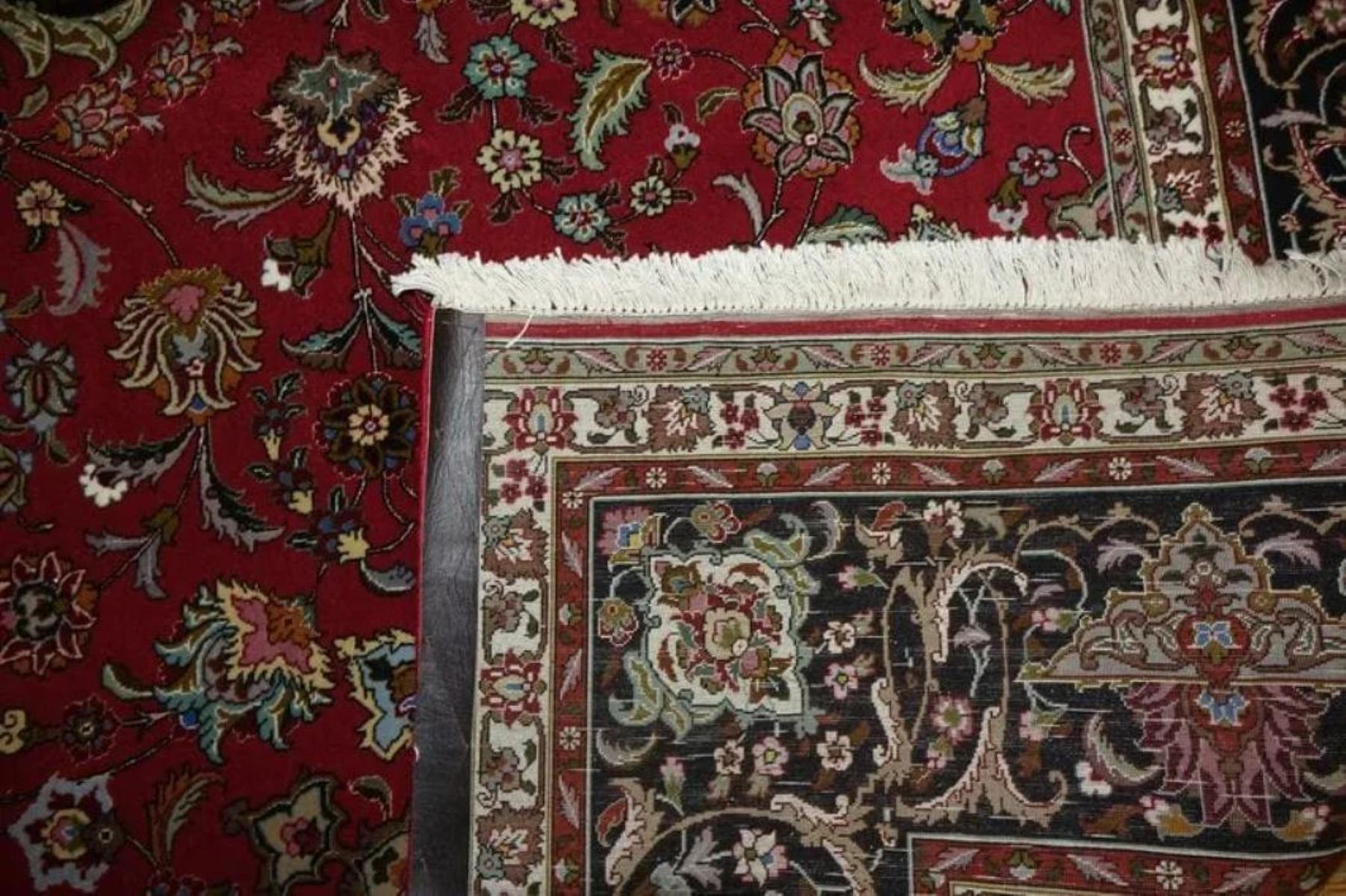 Contemporary Very fine Persian Tabriz Silk & Wool Rug - 11.8' x 8.3' For Sale