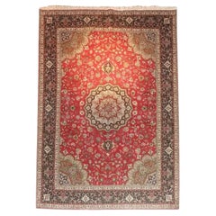 Very fine Persian Tabriz Silk & Wool Rug - 11.8' x 8.3'