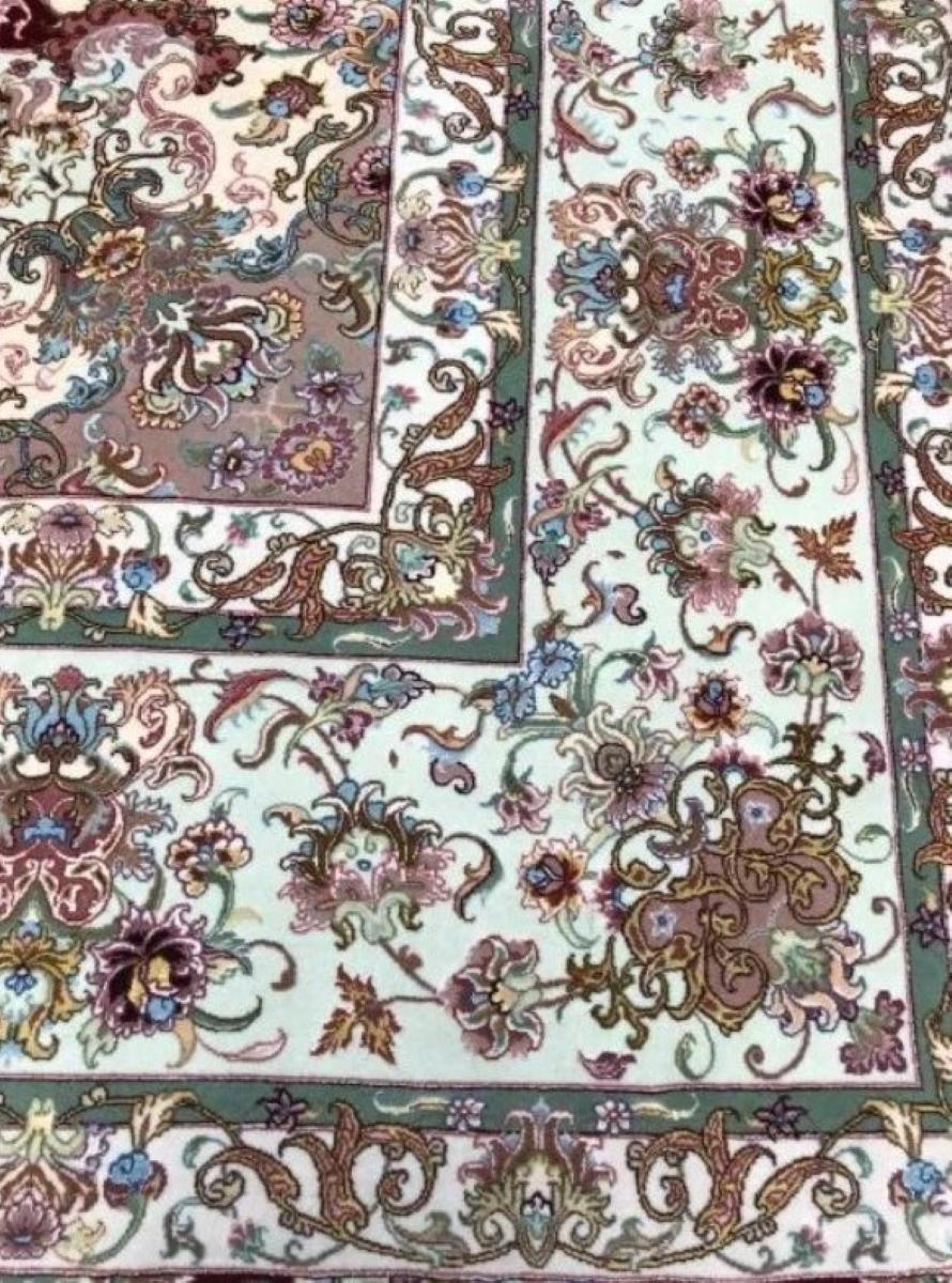 Very fine Persian Tabriz Silk & Wool Rug - 13.3' x 9.7' For Sale 1