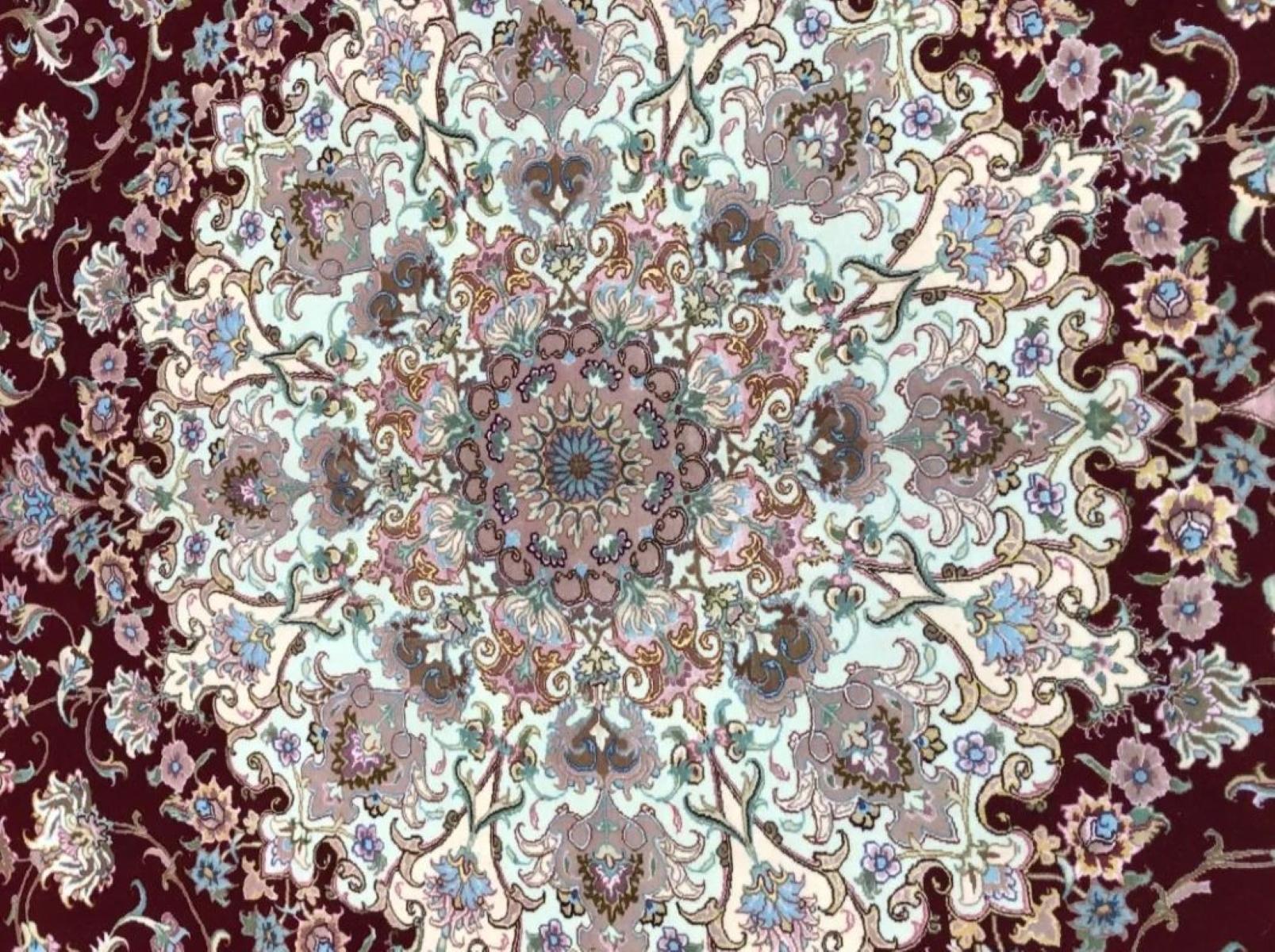 Contemporary Very fine Persian Tabriz Silk & Wool Rug - 13.3' x 9.7' For Sale