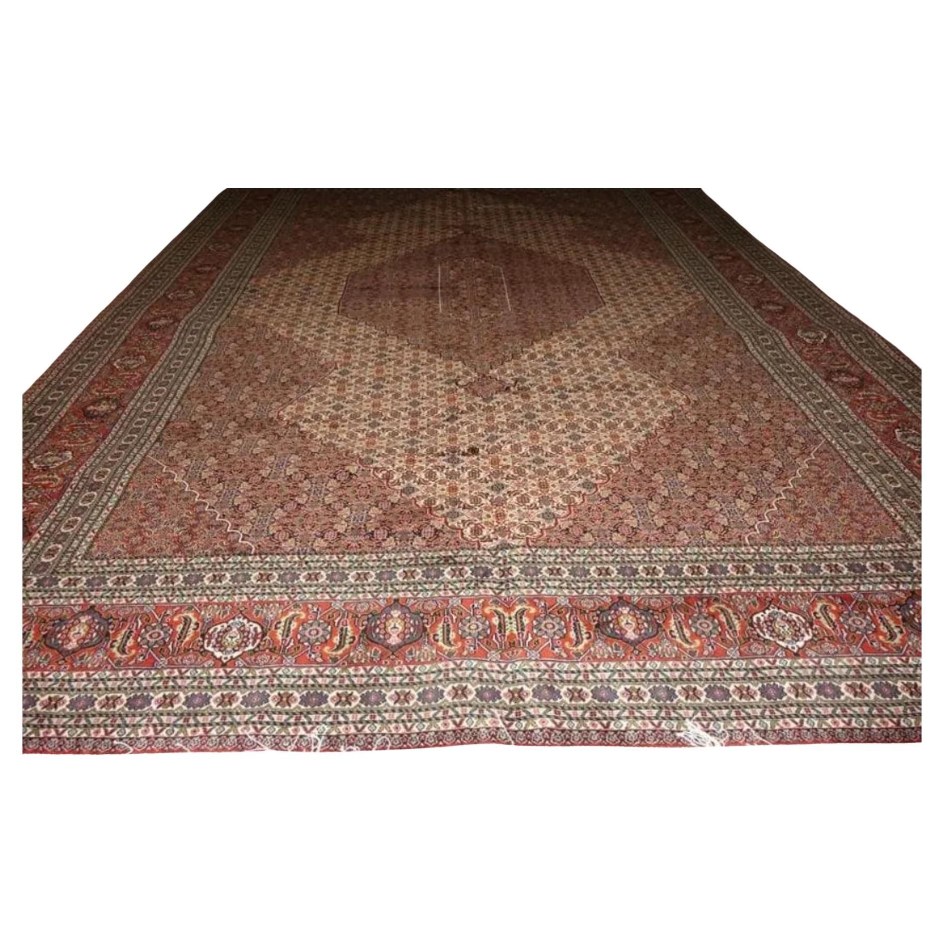 Très beau tapis persan Tabriz en soie et laine - 8.3' x 11.5'.
