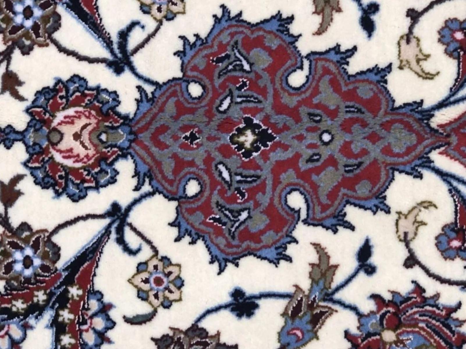 XXIe siècle et contemporain Très beau tapis persan Tabriz en laine et soie de 7' x 10' en vente